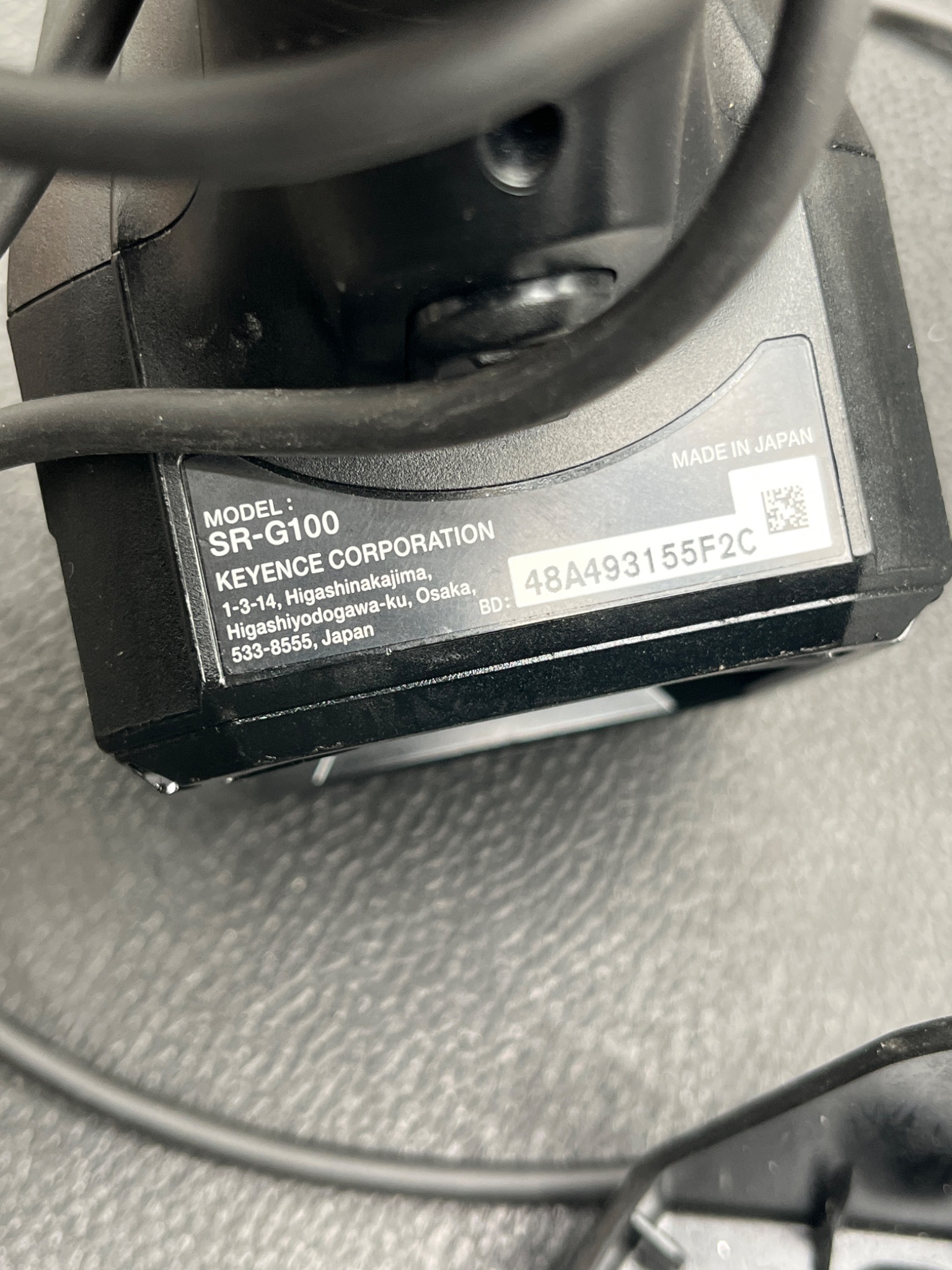 KEYENCE SR‑G100 Handheld Code Reader With Base & Power Cable USED 7