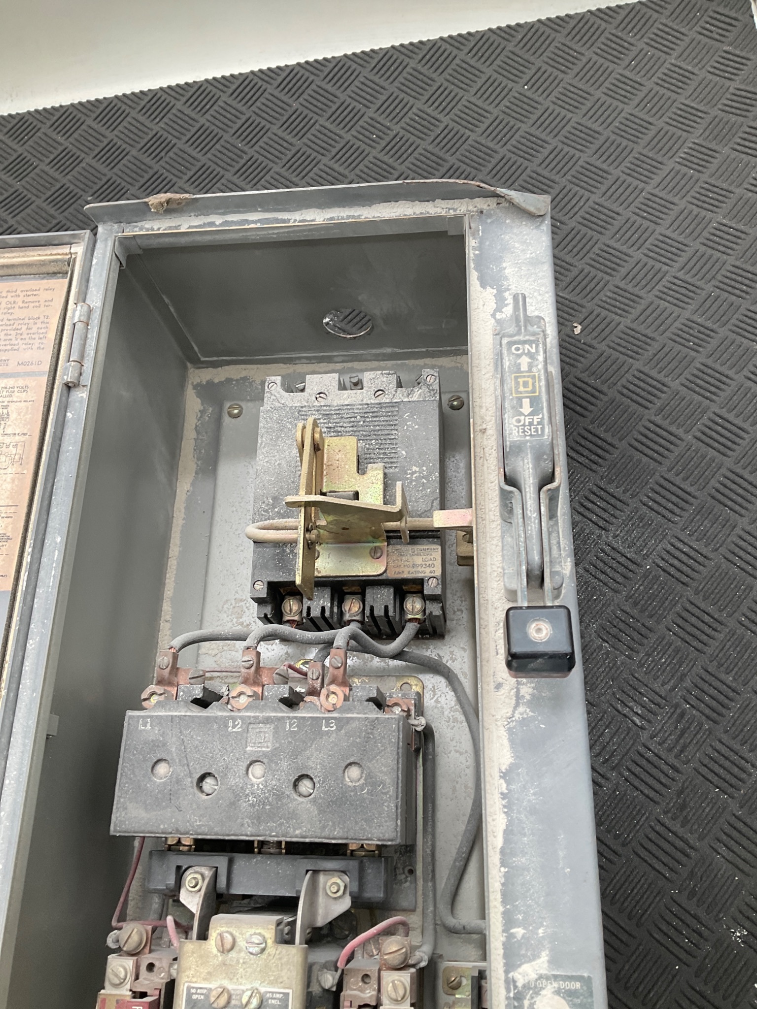 SQUARE D 8536 DO‑1 NEMA Size 1 Motor Starter Assembly USED 2
