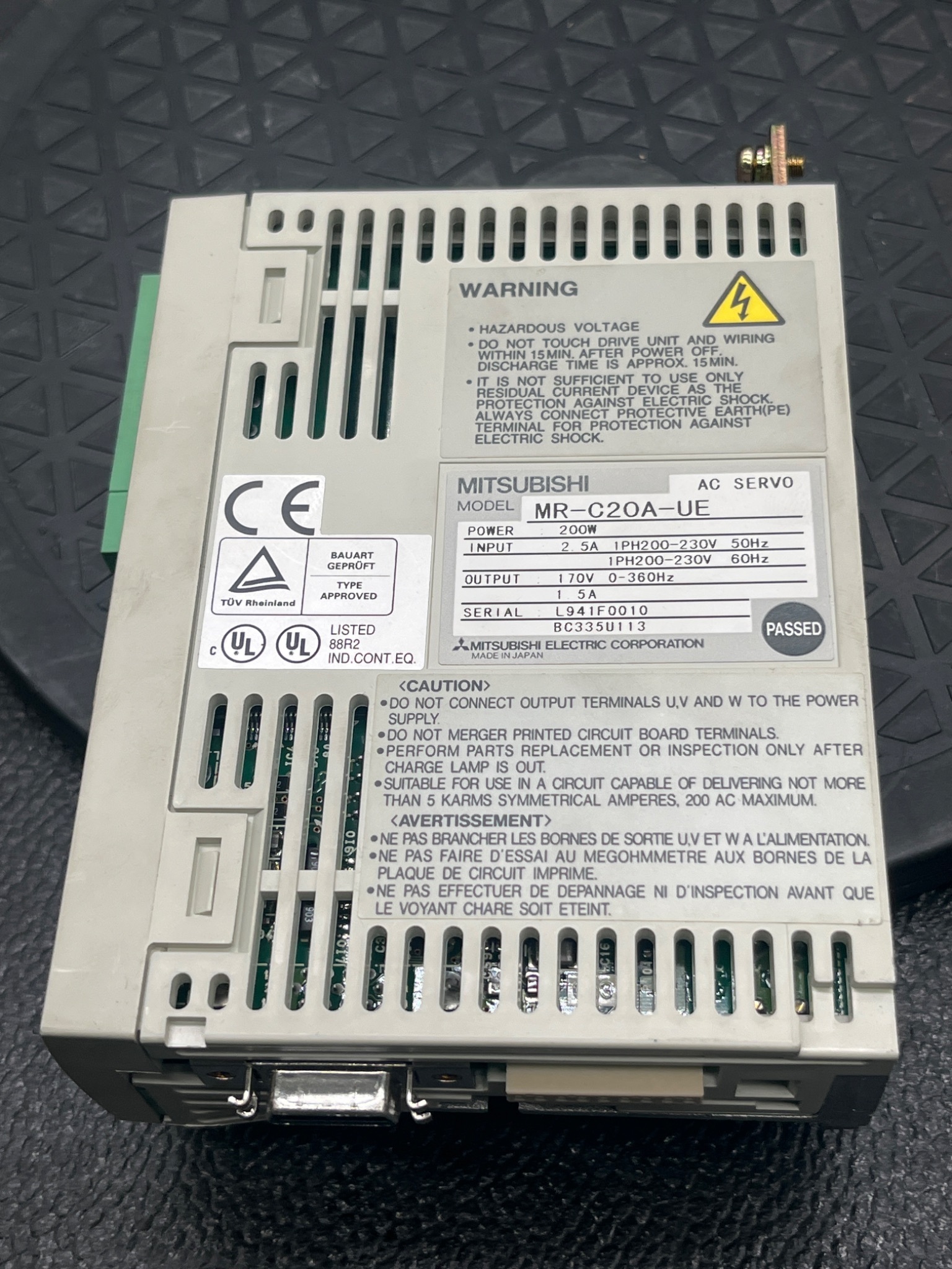 MITSUBISHI MR‑C20A‑UE MR‑C Series AC Servo Amplifier USED 2