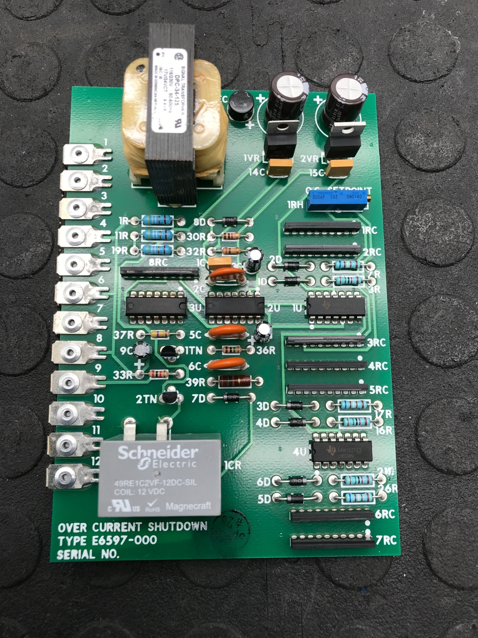 SPANG E6597‑000 Over Current Shutdown Board USED 0