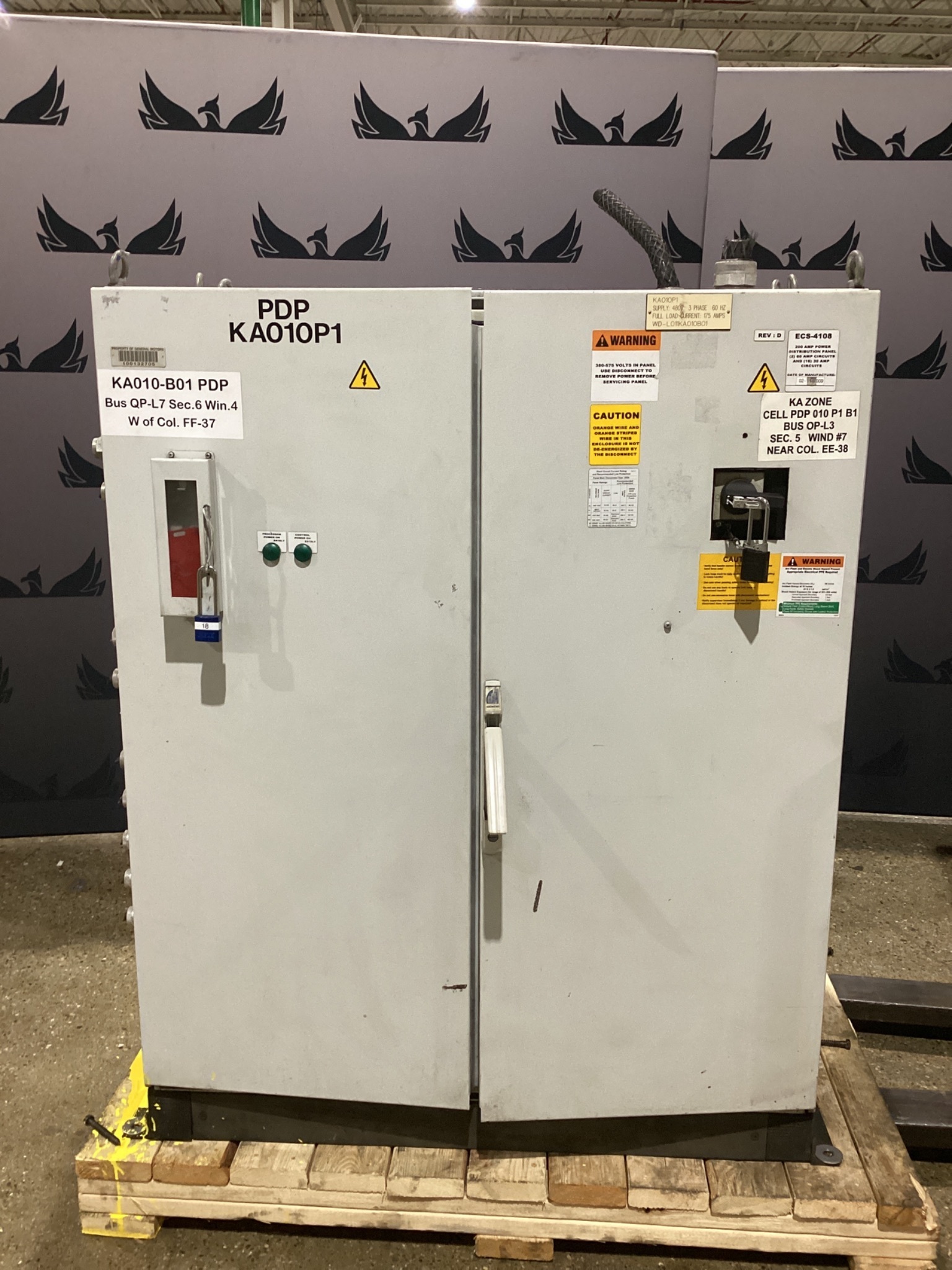 Industrial Power Distribution Panel PDP KA010P1 USED 0