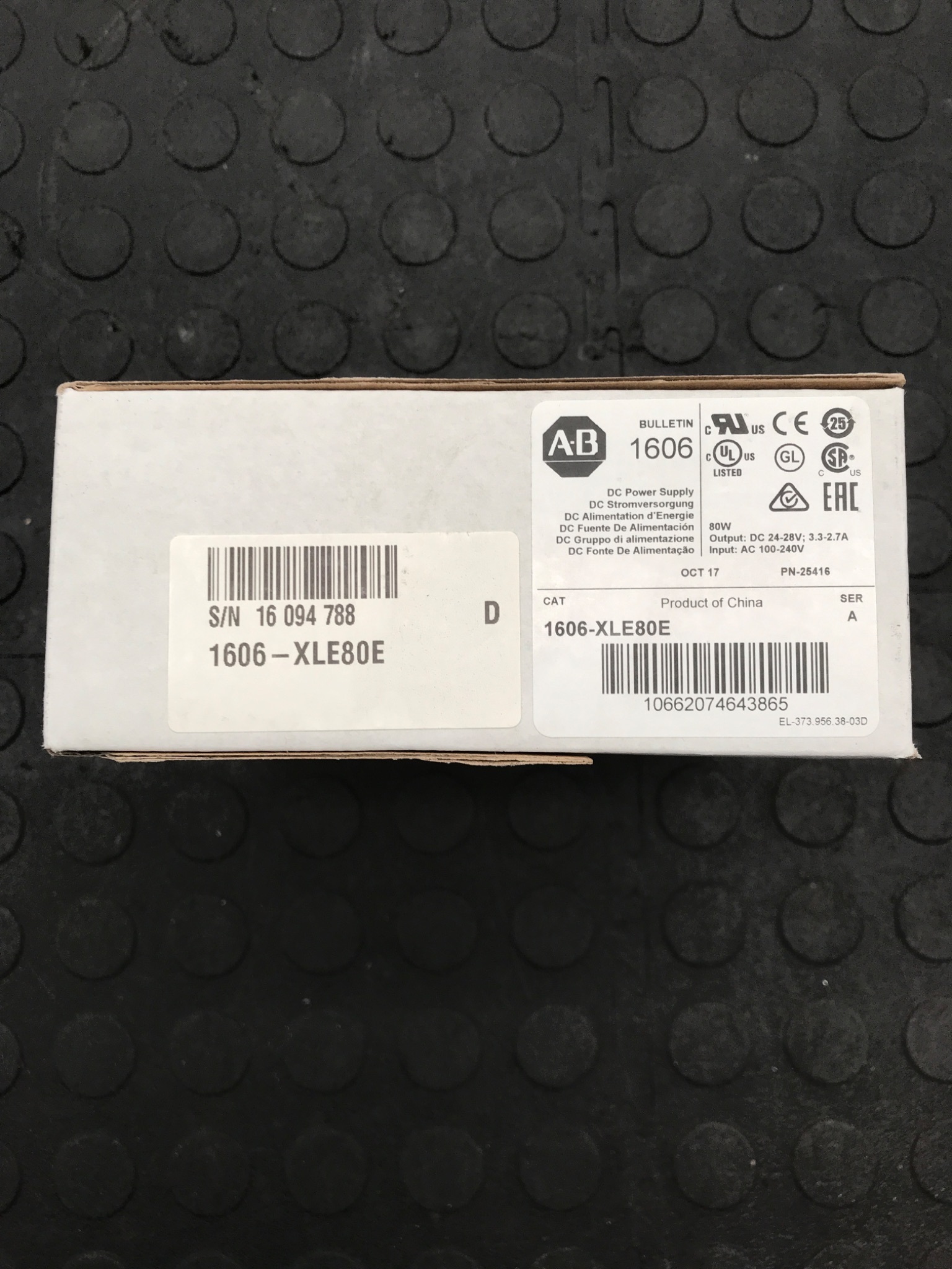 ALLEN‑BRADLEY 1606‑XLE80E 24V DC Power Supply NEW 1