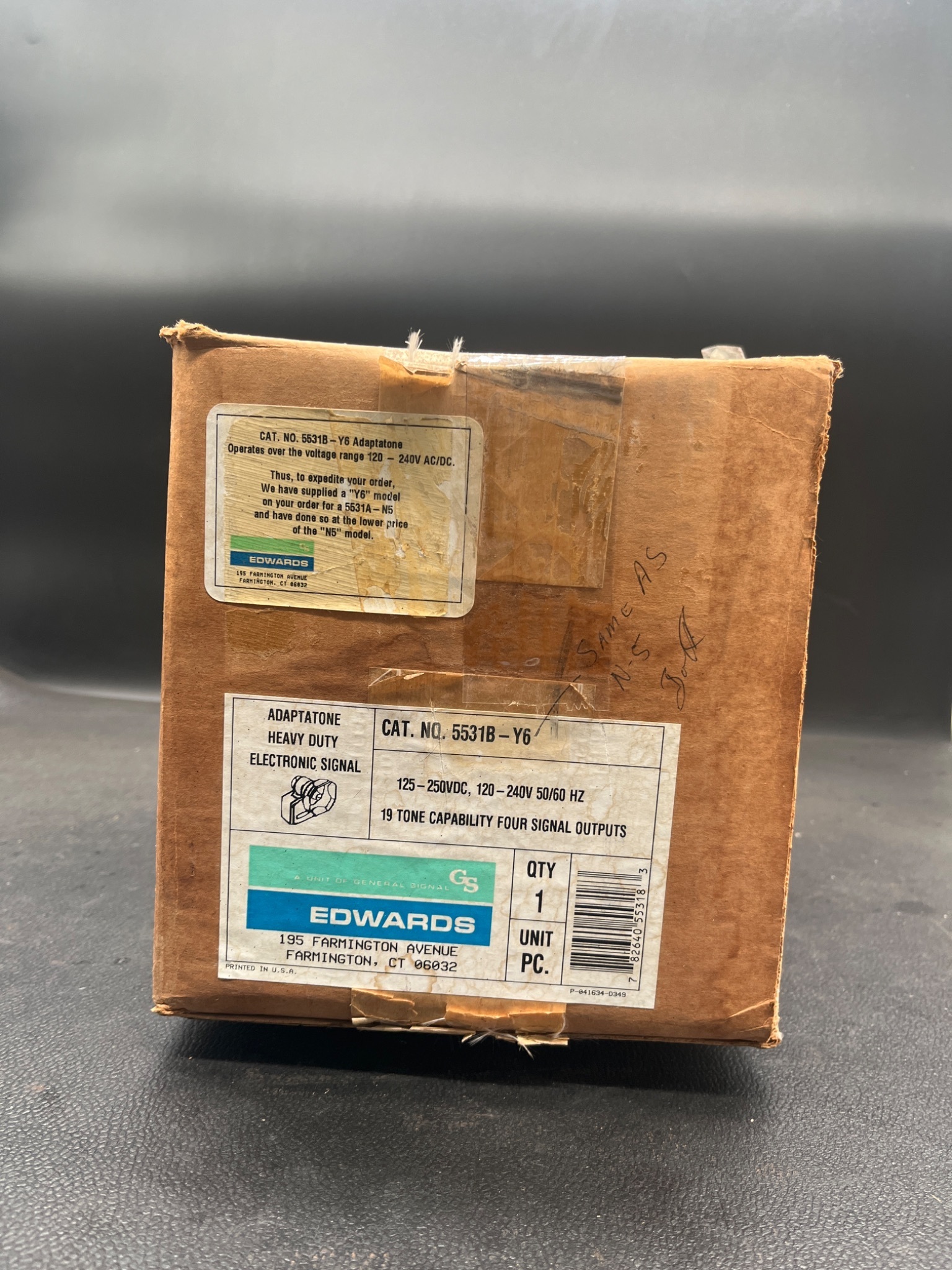 EDWARDS SIGNALING 5531B‑Y6 Adaptatone Electronic Signal NEW 3