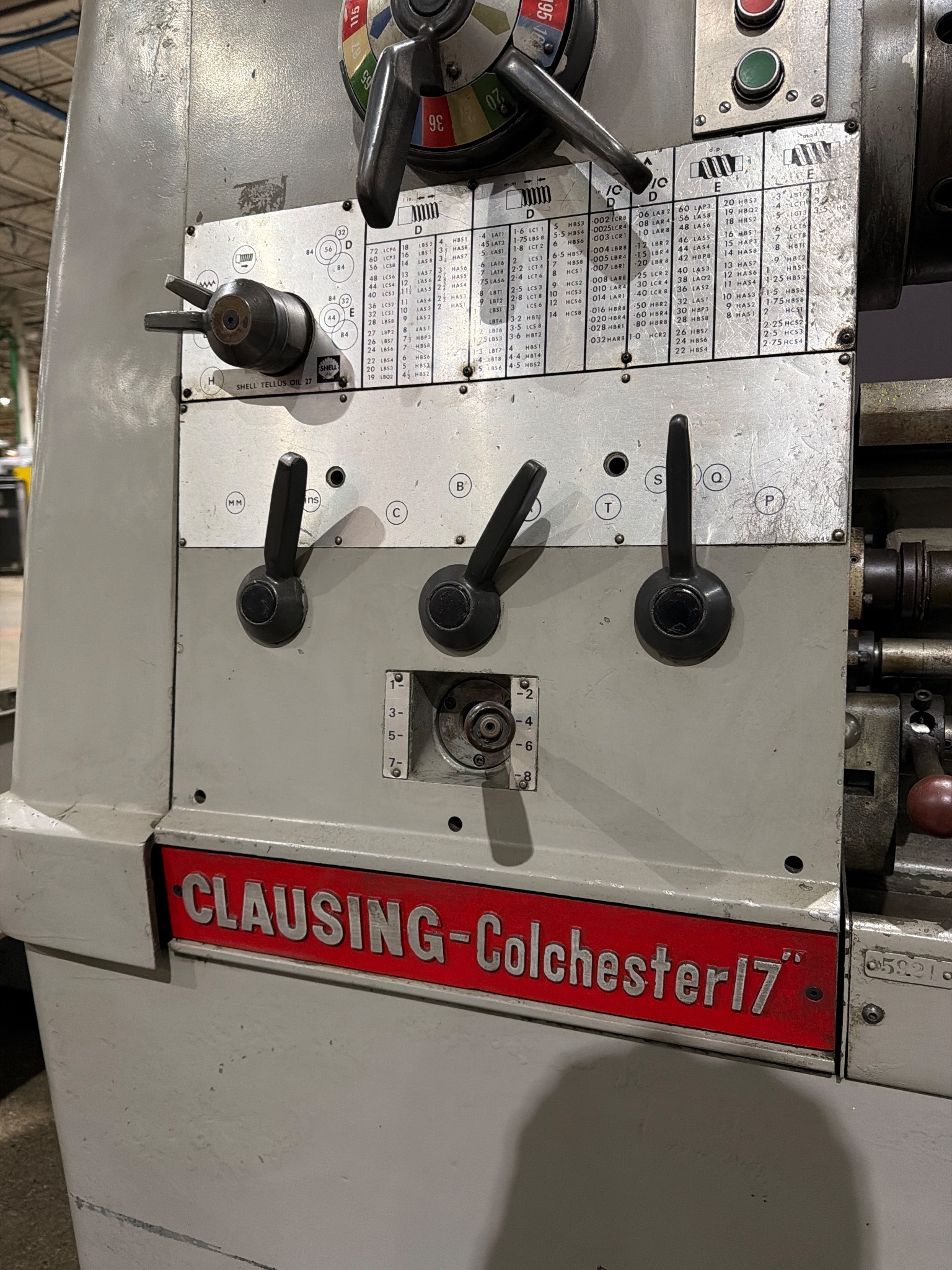 CLAUSING COLCHESTER 17 ENGINE LATHE 480V PARTS 3