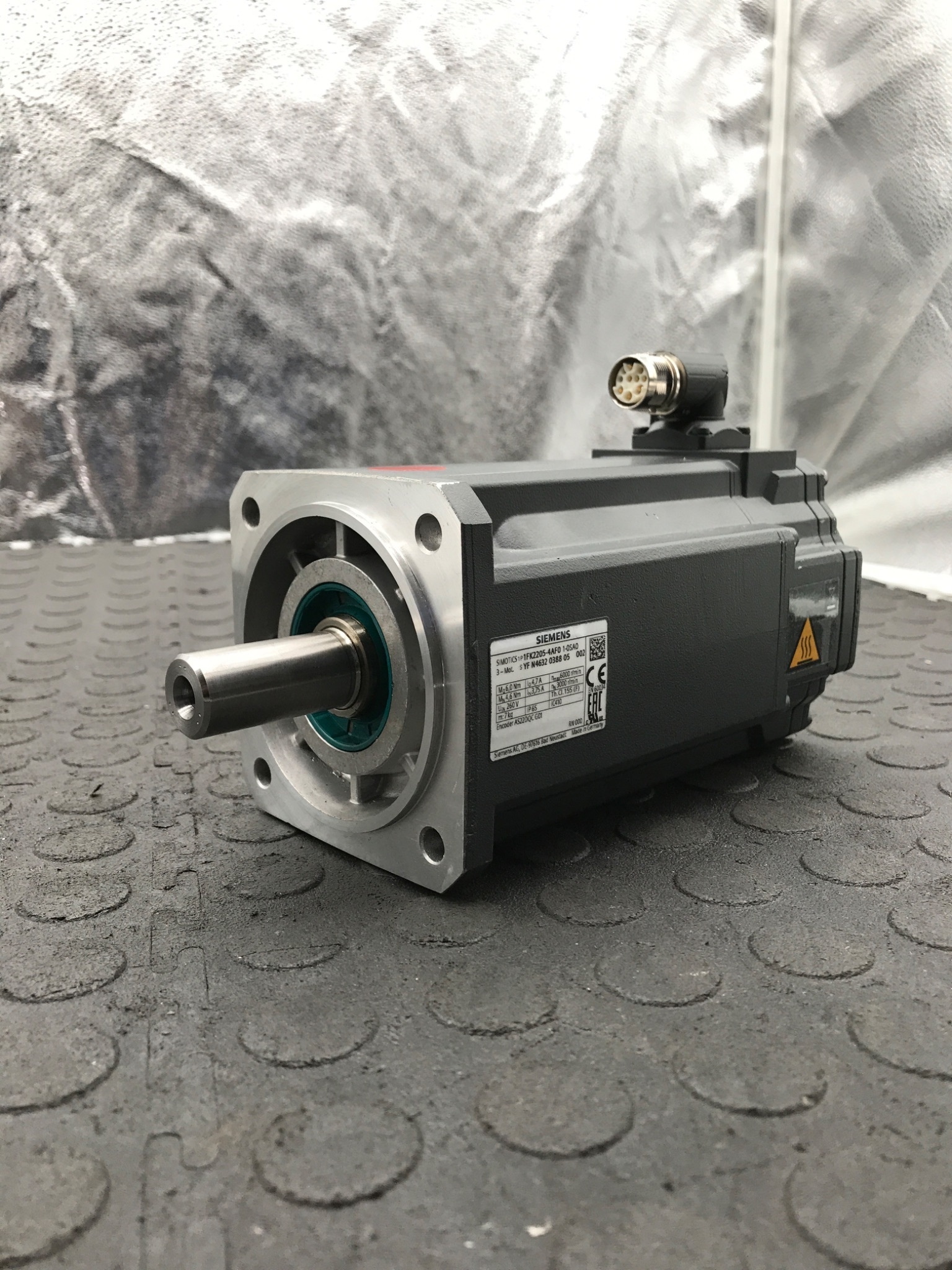 SIEMENS 1FK2205‑4AF01‑0SA0 SIMOTICS S Servo Motor USED 0