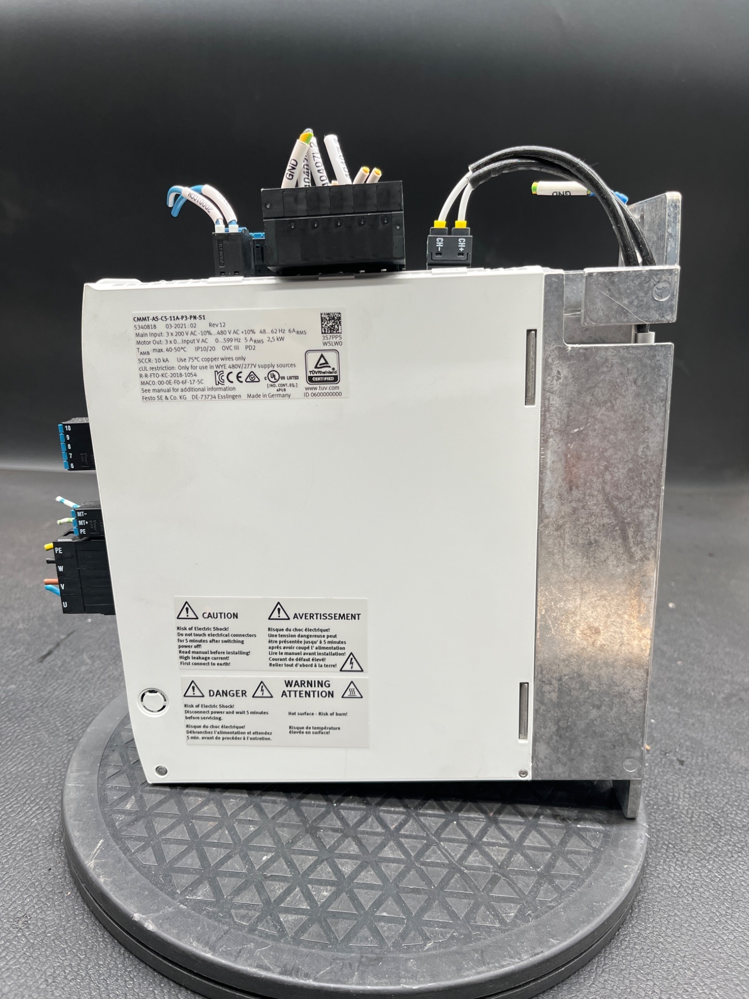 FESTO CMMT‑AS‑C5‑11A‑P3‑PN‑S1 Servo Drive USED 3