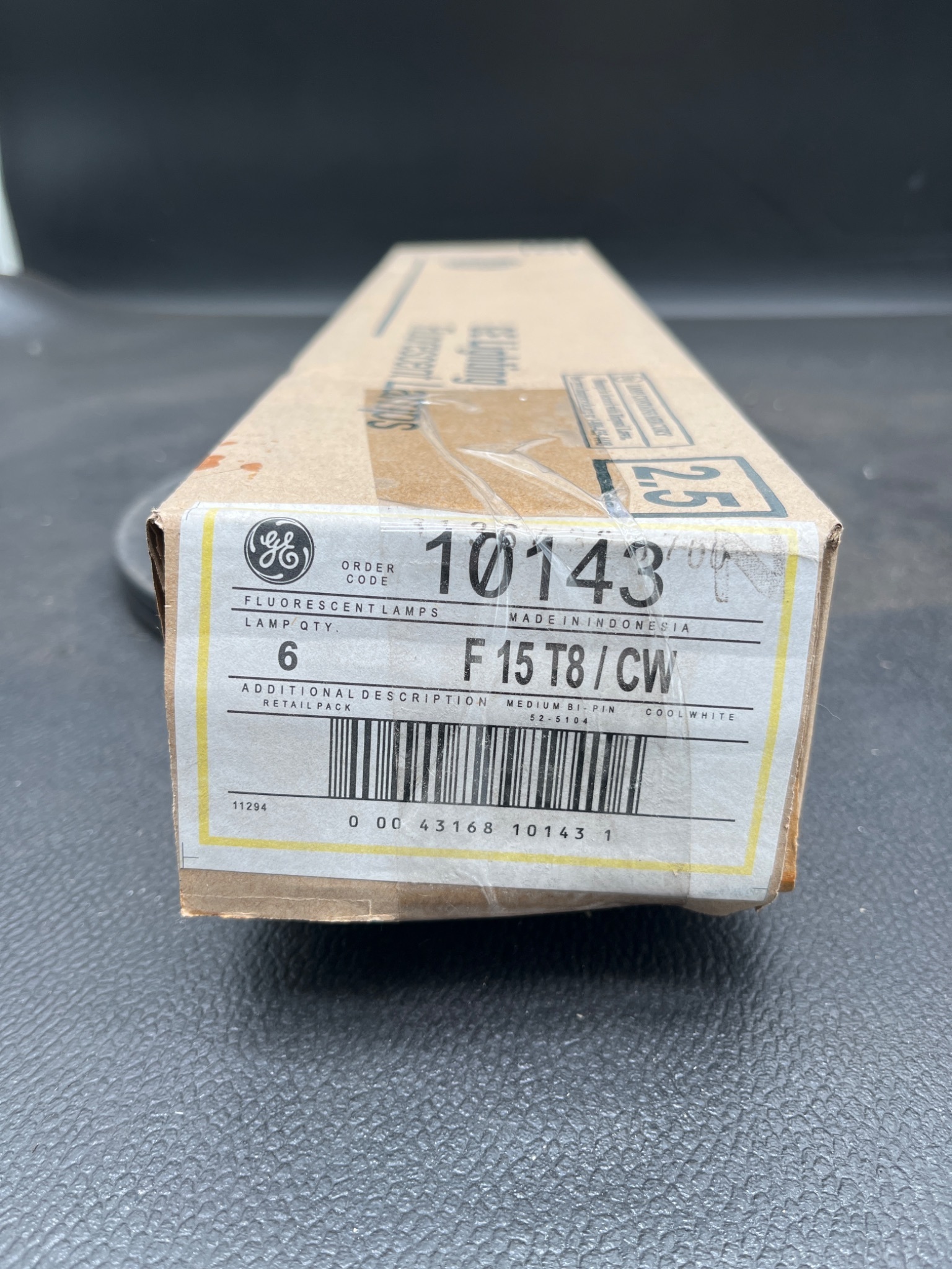 GENERAL ELECTRIC F15T8/CW Fluorescent Lamp Cool White (Box of 6) NEW 1