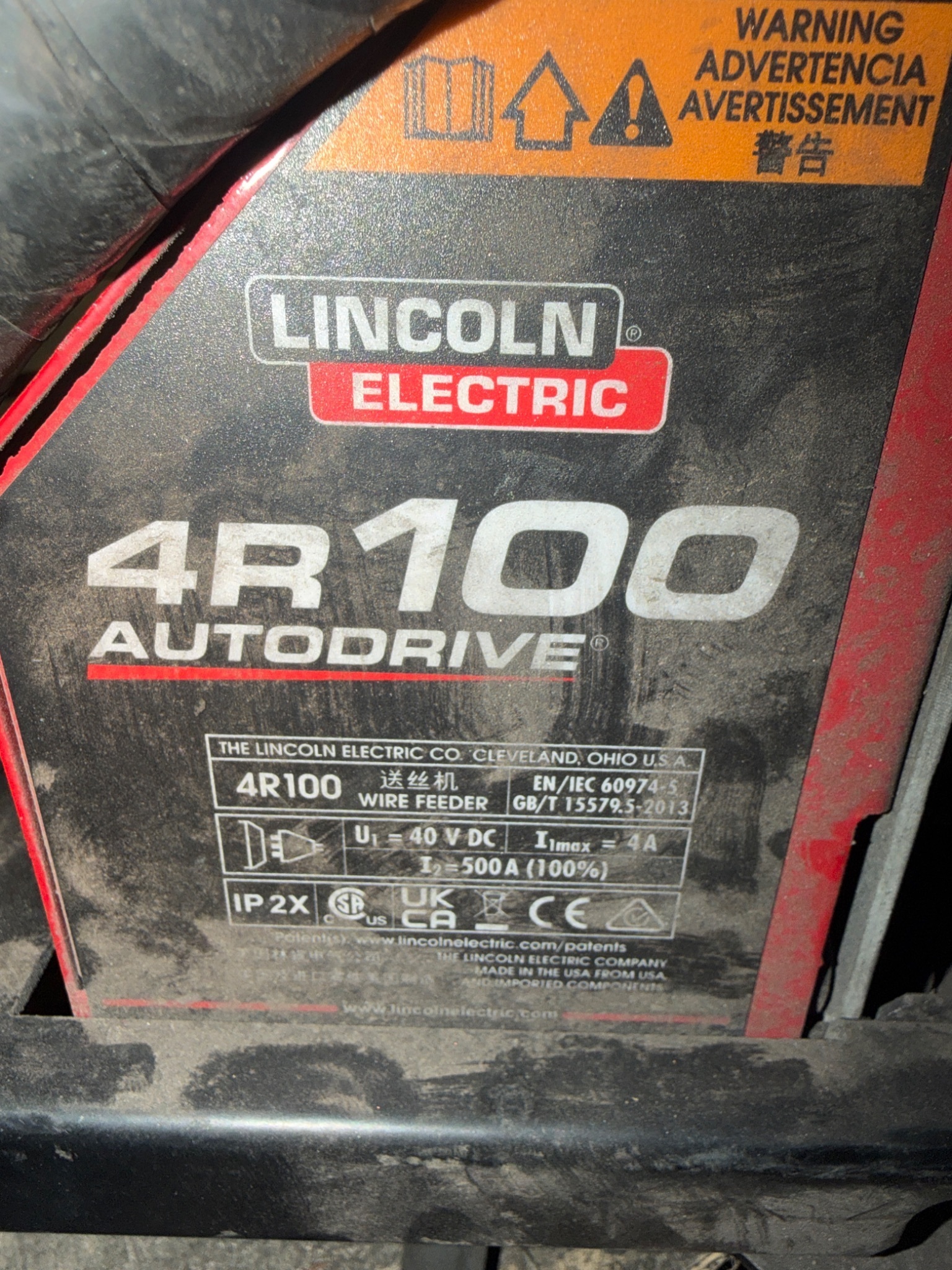 LINCOLN ELECTRIC AUTODRIVE 4R100 Industrial Wire Feeder USED 0