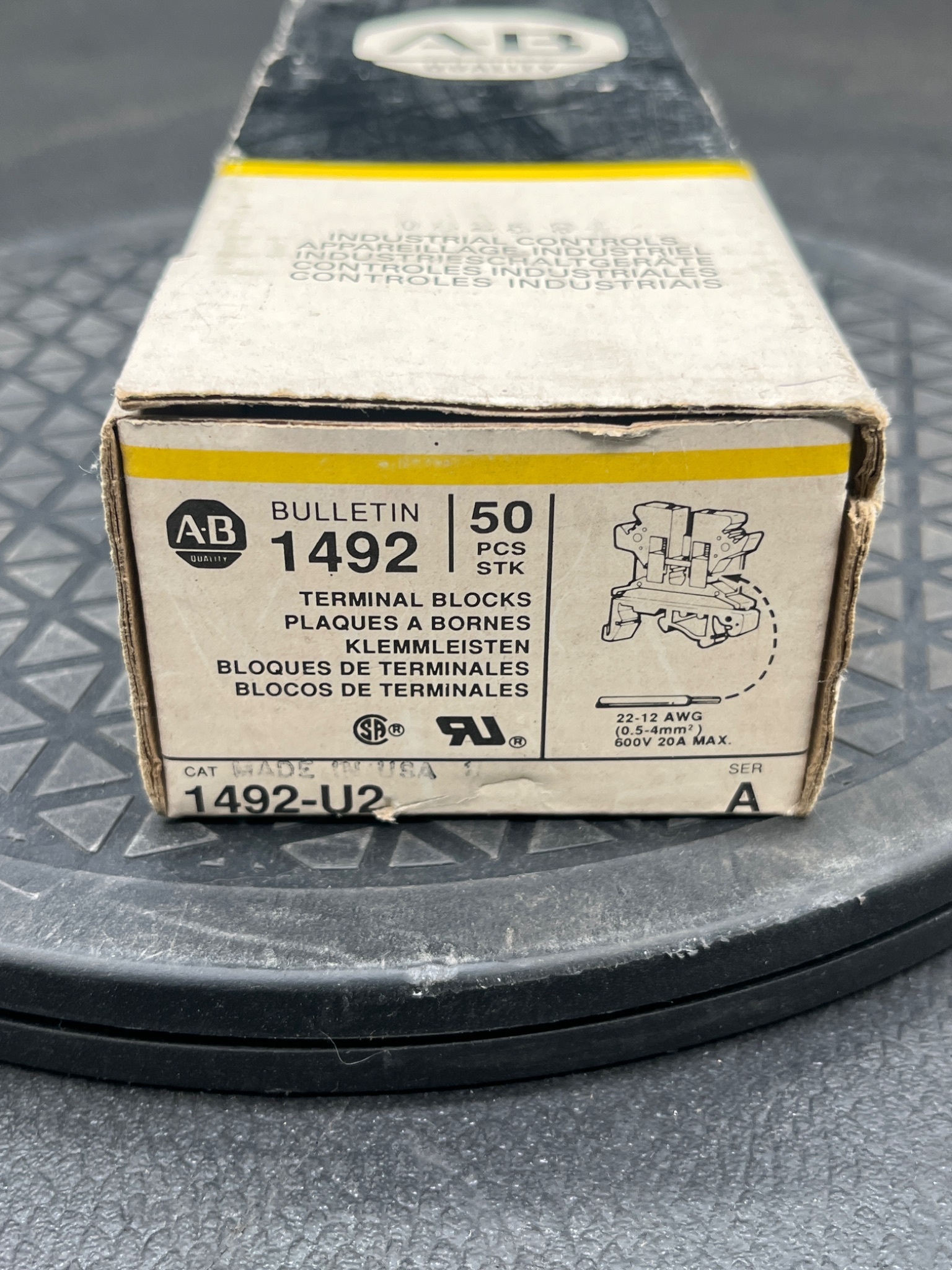 ALLEN‑BRADLEY 1492‑U2 Series A Terminal Blocks 50 PCS NEW 2