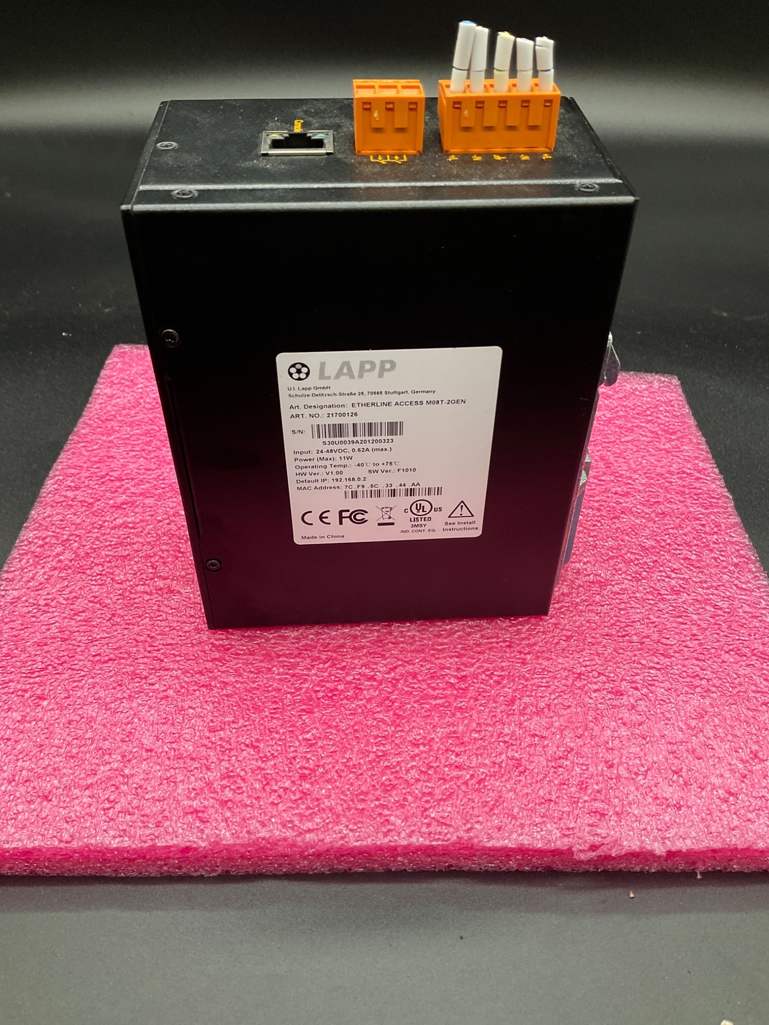LAPP 21700126 ETHERLINE ACCESS M08T‑2GEN Industrial Ethernet Switch USED 1