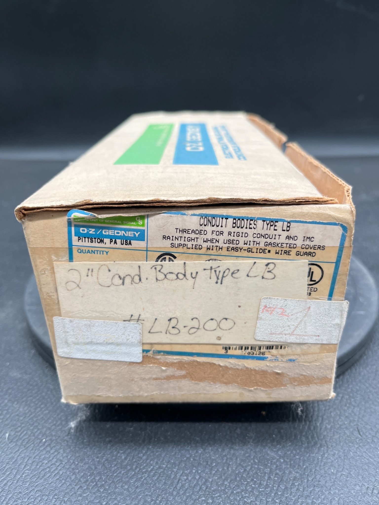 GENERAL SIGNAL O‑Z GEDNEY LB‑200 Type LB Conduit Body NEW 1