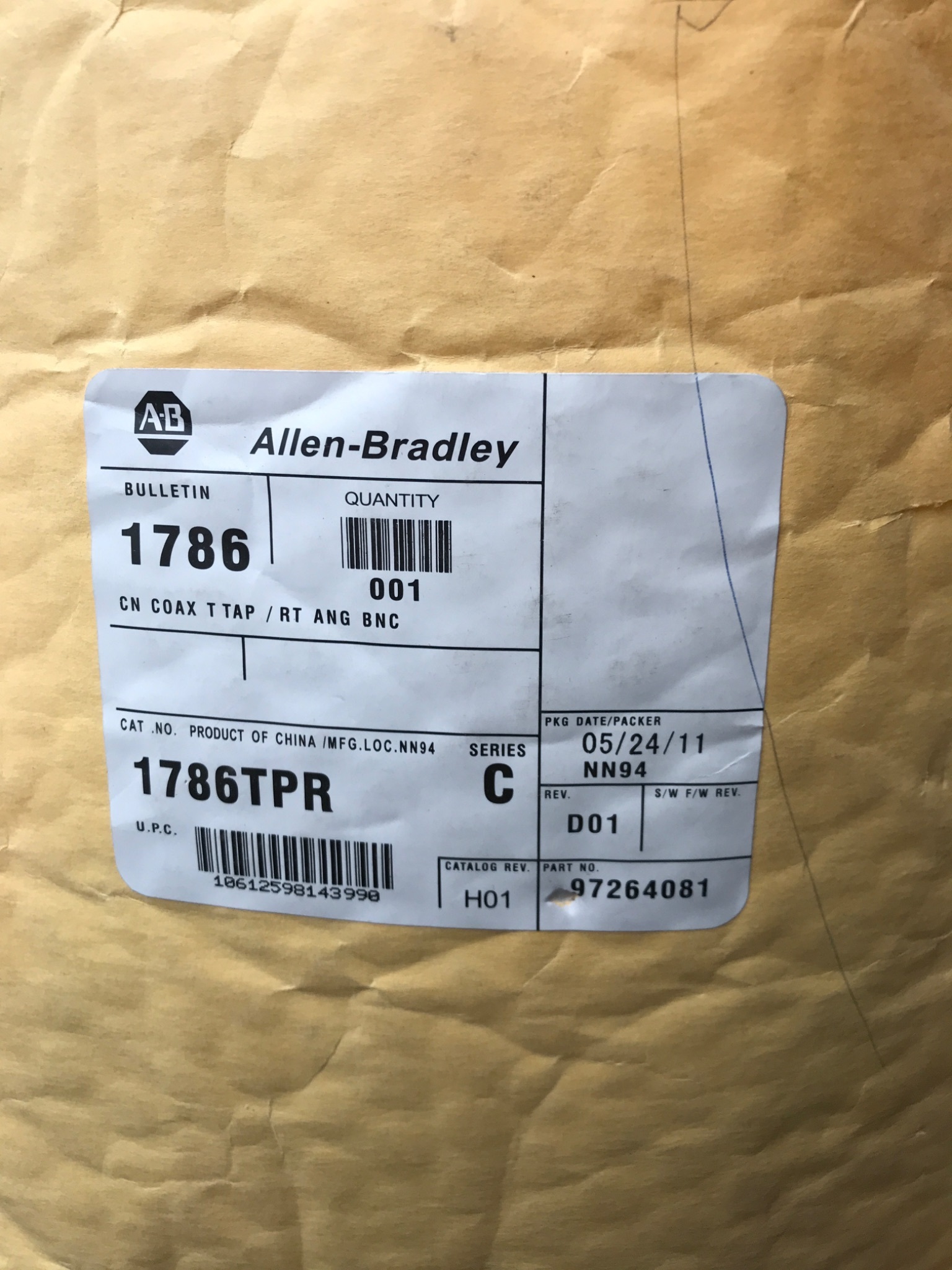 ALLEN‑BRADLEY 1786‑TPR Series C ControlNet Tap USED 4