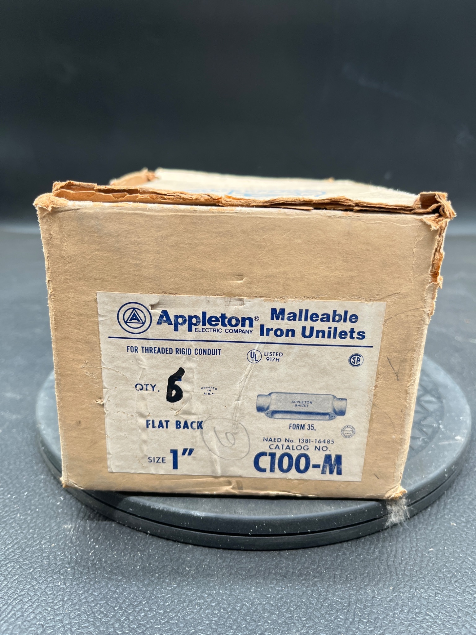 APPLETON C100‑M Malleable Iron Unilet NEW Box of 6 1