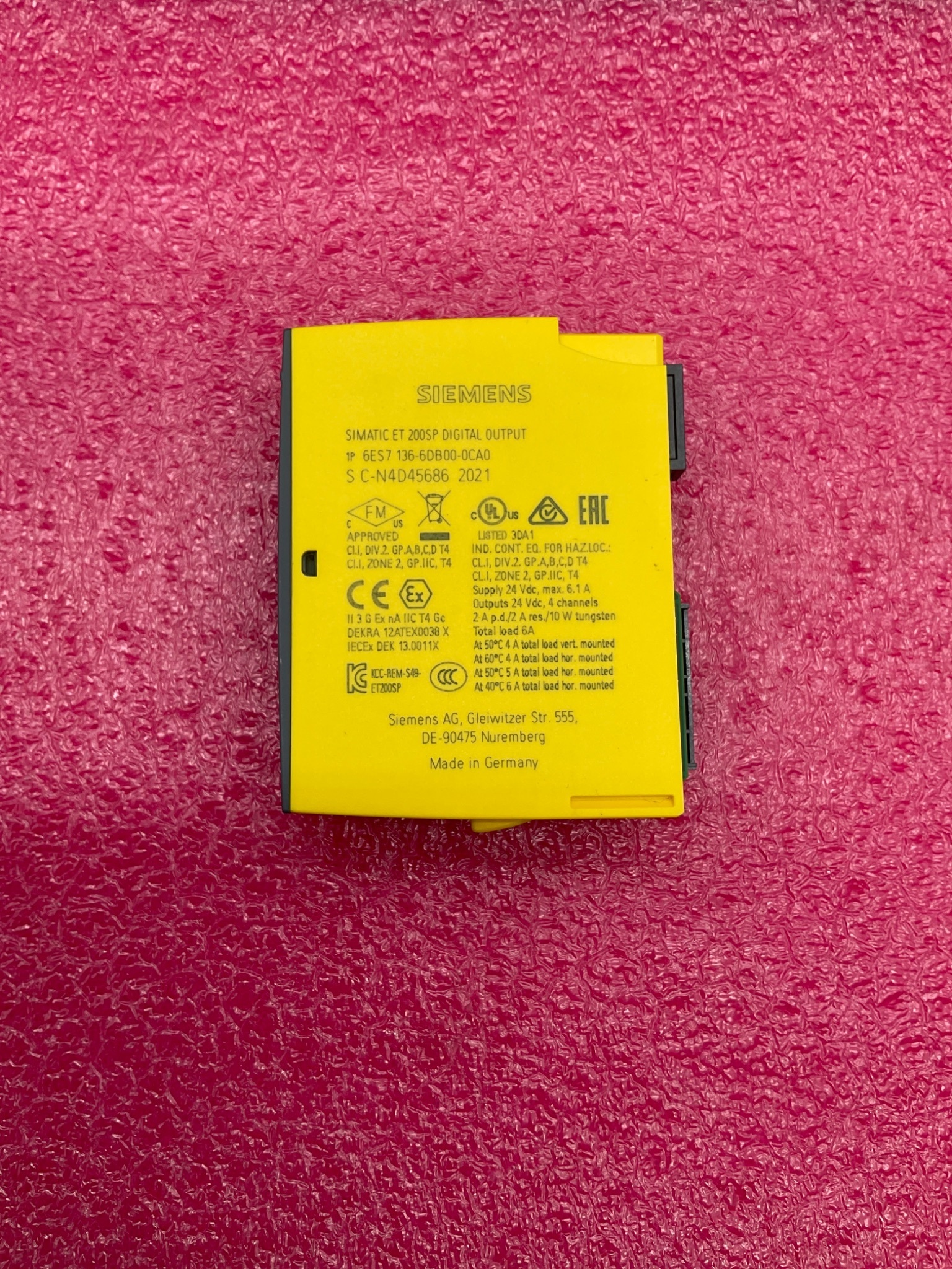 SIEMENS 6ES7 136‑6DB00‑0CA0 SIMATIC S7 ET 200SP Digital Output Module USED 0