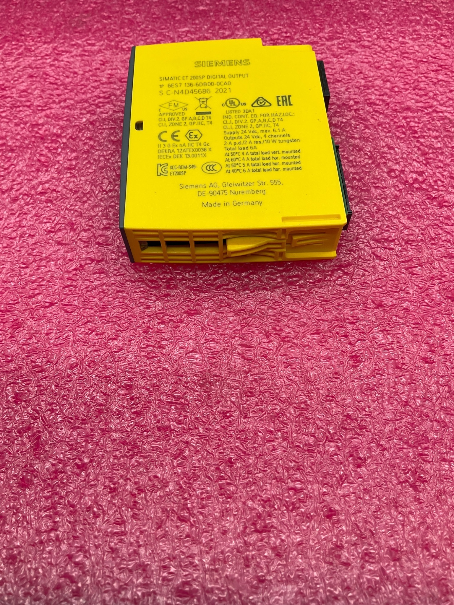 SIEMENS 6ES7 136‑6DB00‑0CA0 SIMATIC S7 ET 200SP Digital Output Module USED 1
