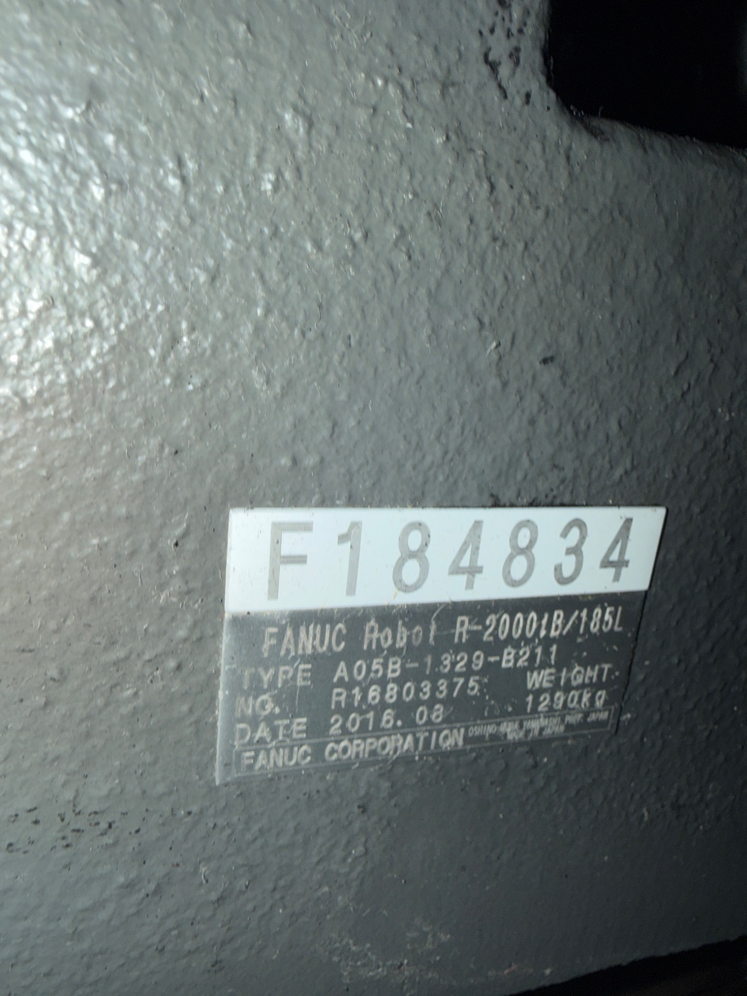 FANUC R‑2000iB/185L Complete w/ R‑30iB and Leoni Dress Pack USED 15