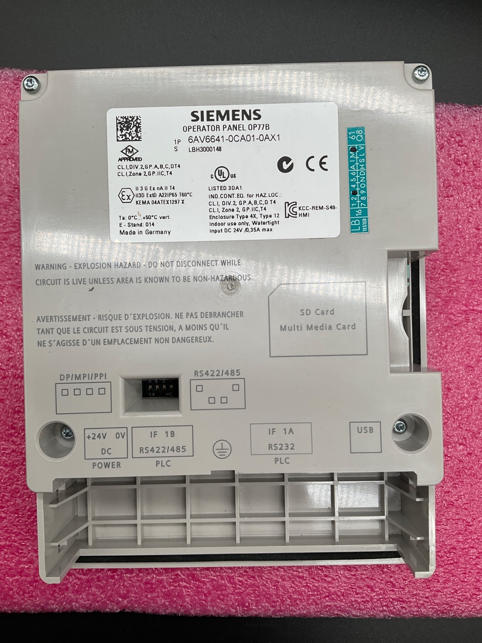 SIEMENS 6AV6641‑0CA01‑0AX1 SIMATIC Panel Operator Panel NEW 2