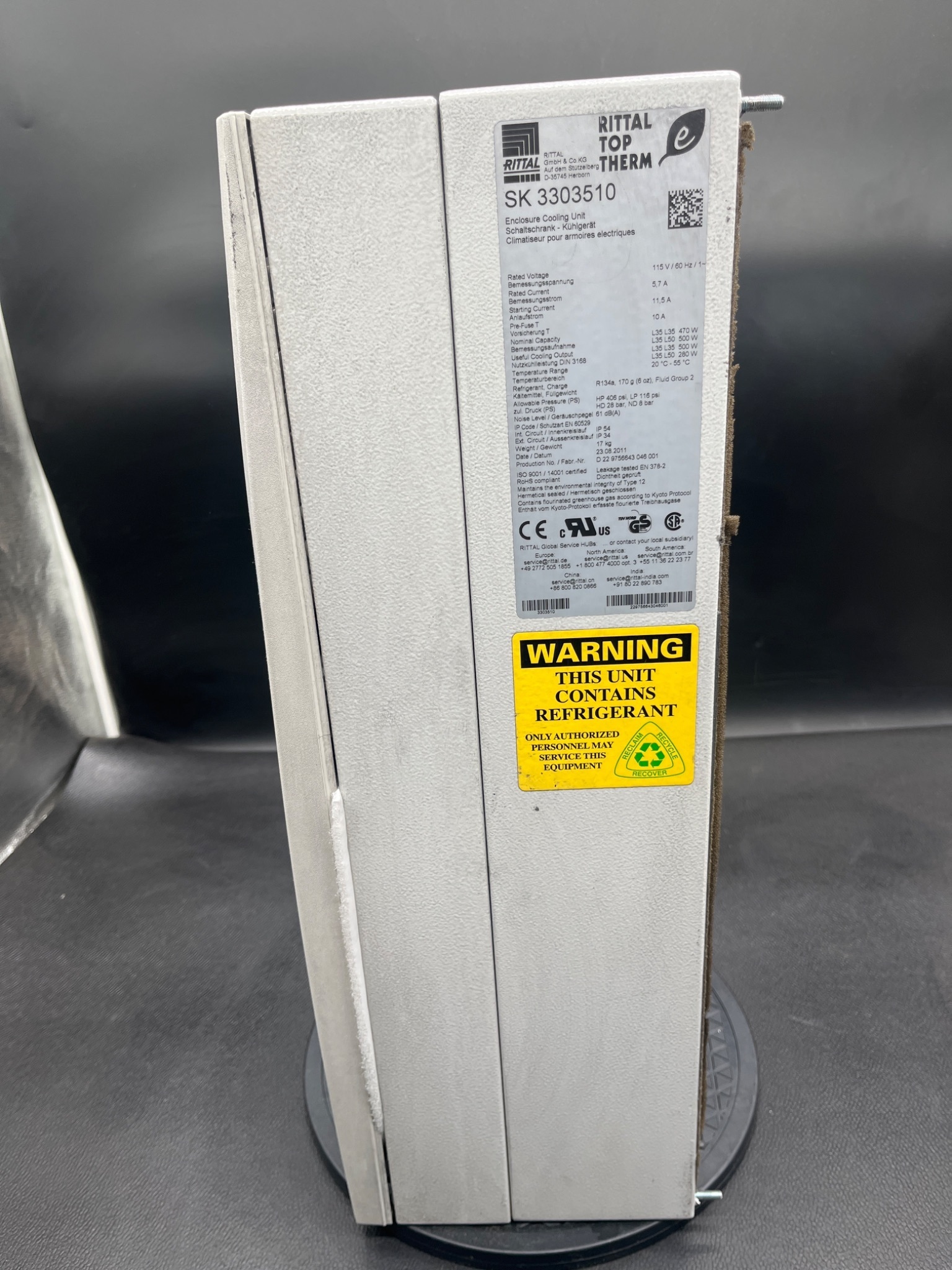 RITTAL SK 3303.510 Enclosure Cooling Unit USED 1