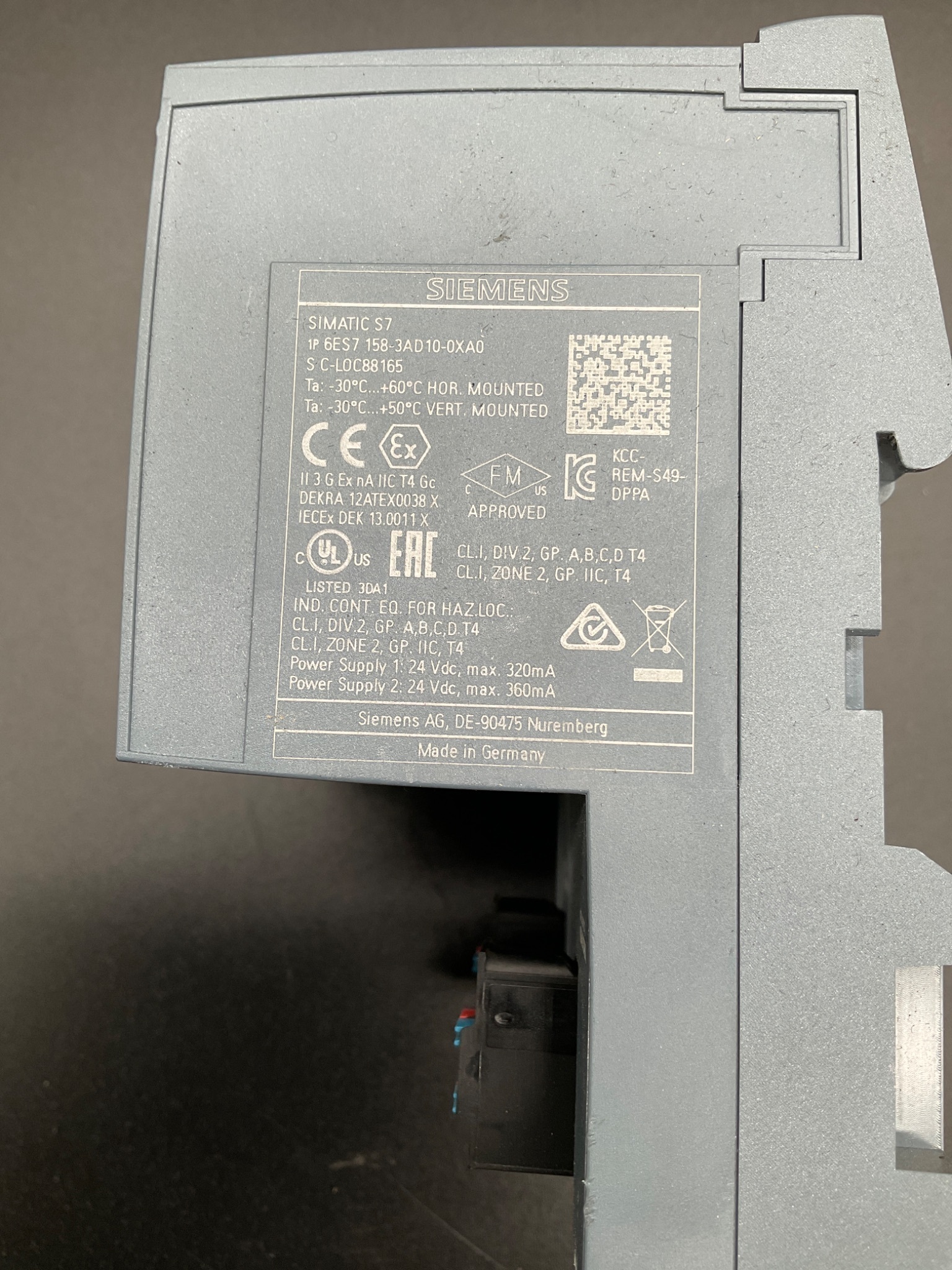 SIEMENS 6ES7 158‑3AD10‑0XA0 SIMATIC S7 ET 200M Interface Module USED 3