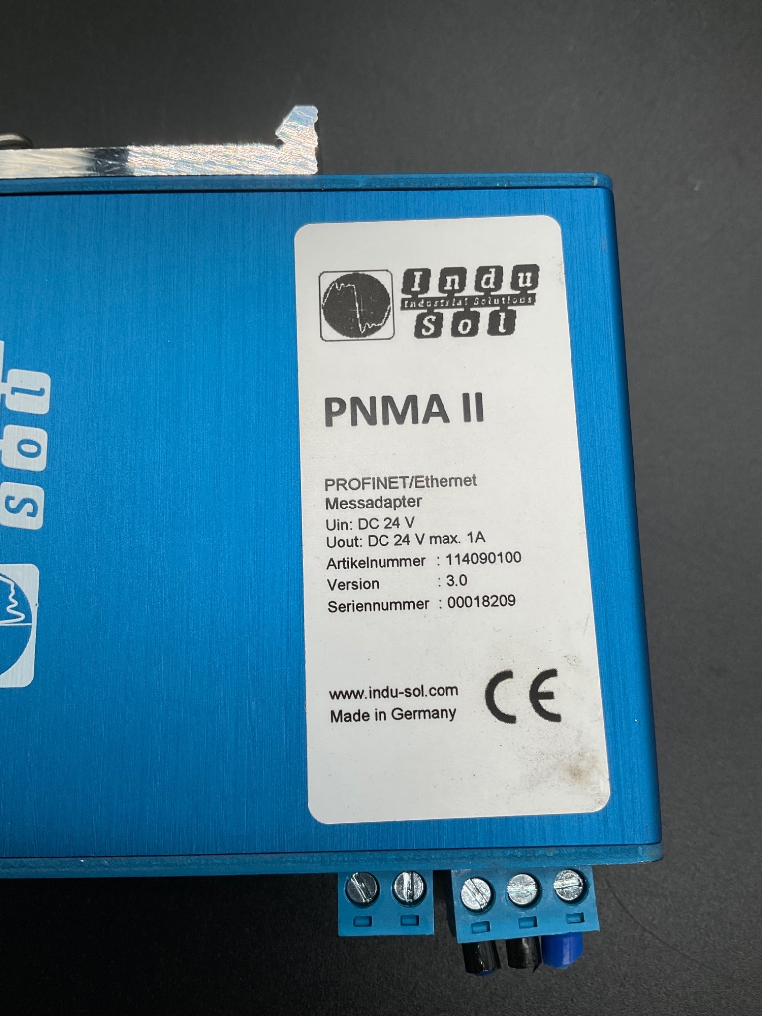 INDU‑SOL PNMA II PROFINET Network Measurement Adapter USED 6