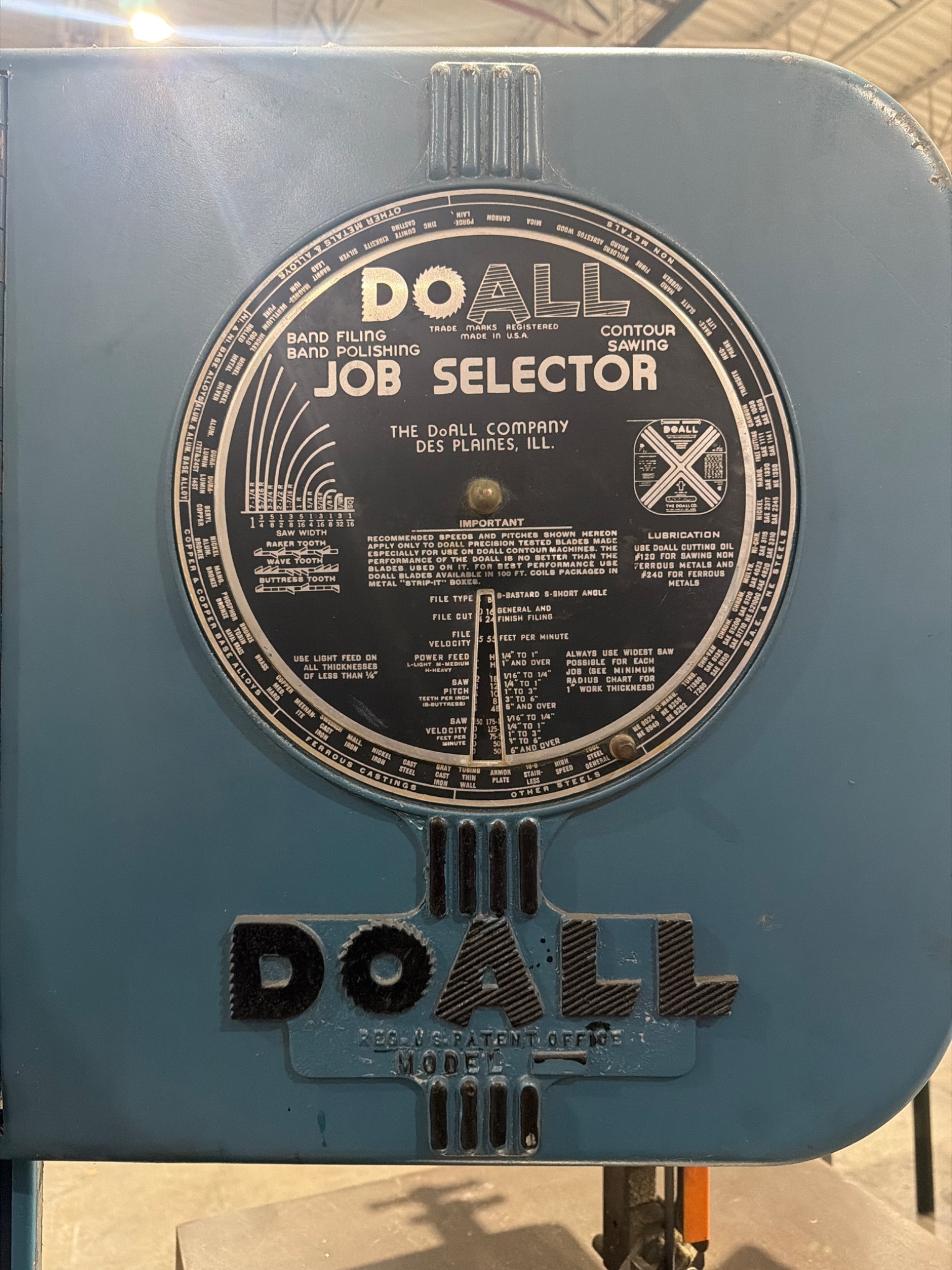 DOALL ML Vertical Band Saw USED 6