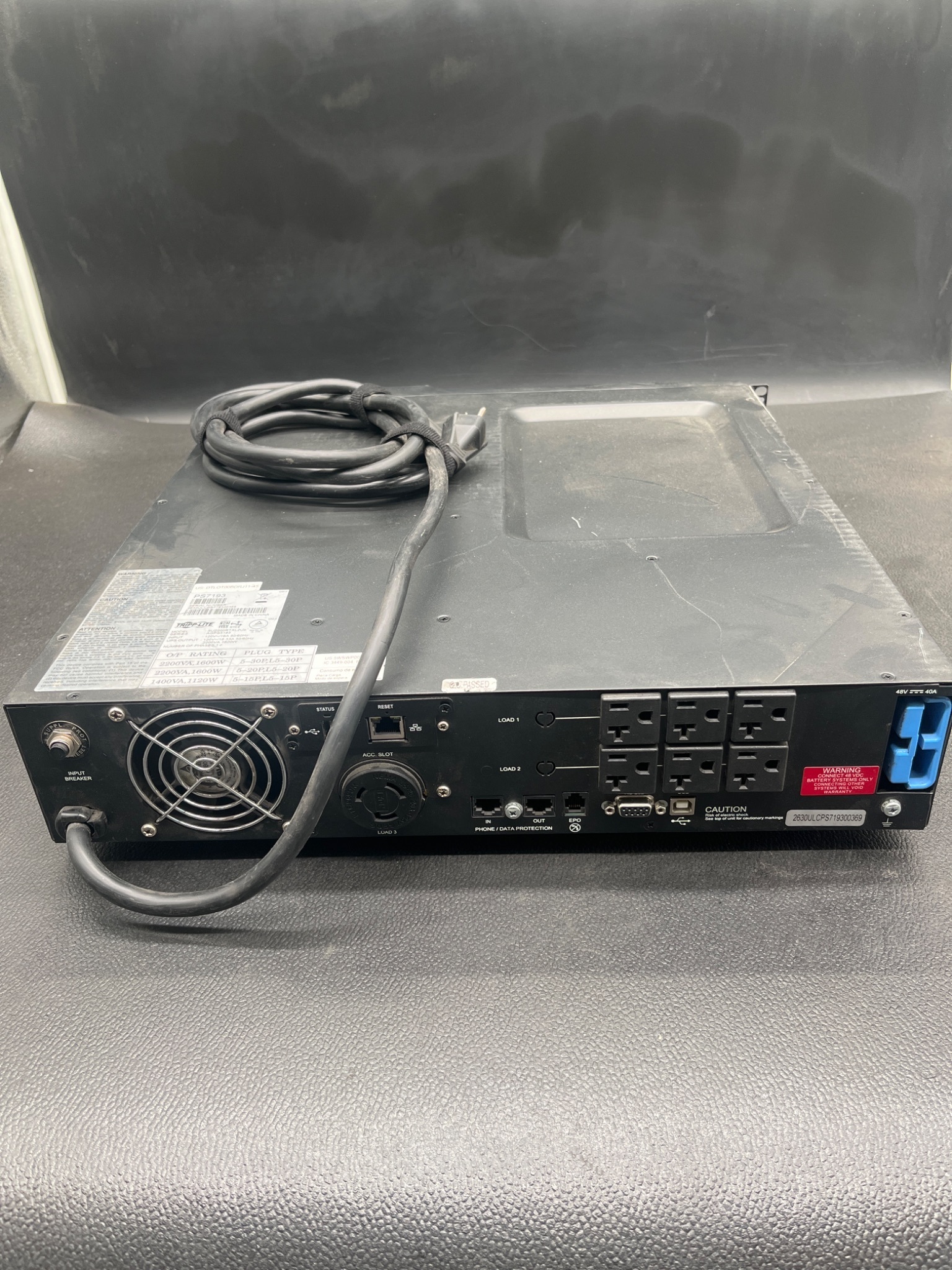 TRIPP‑LITE PS7193 SmartOnline Rackmount UPS USED 2