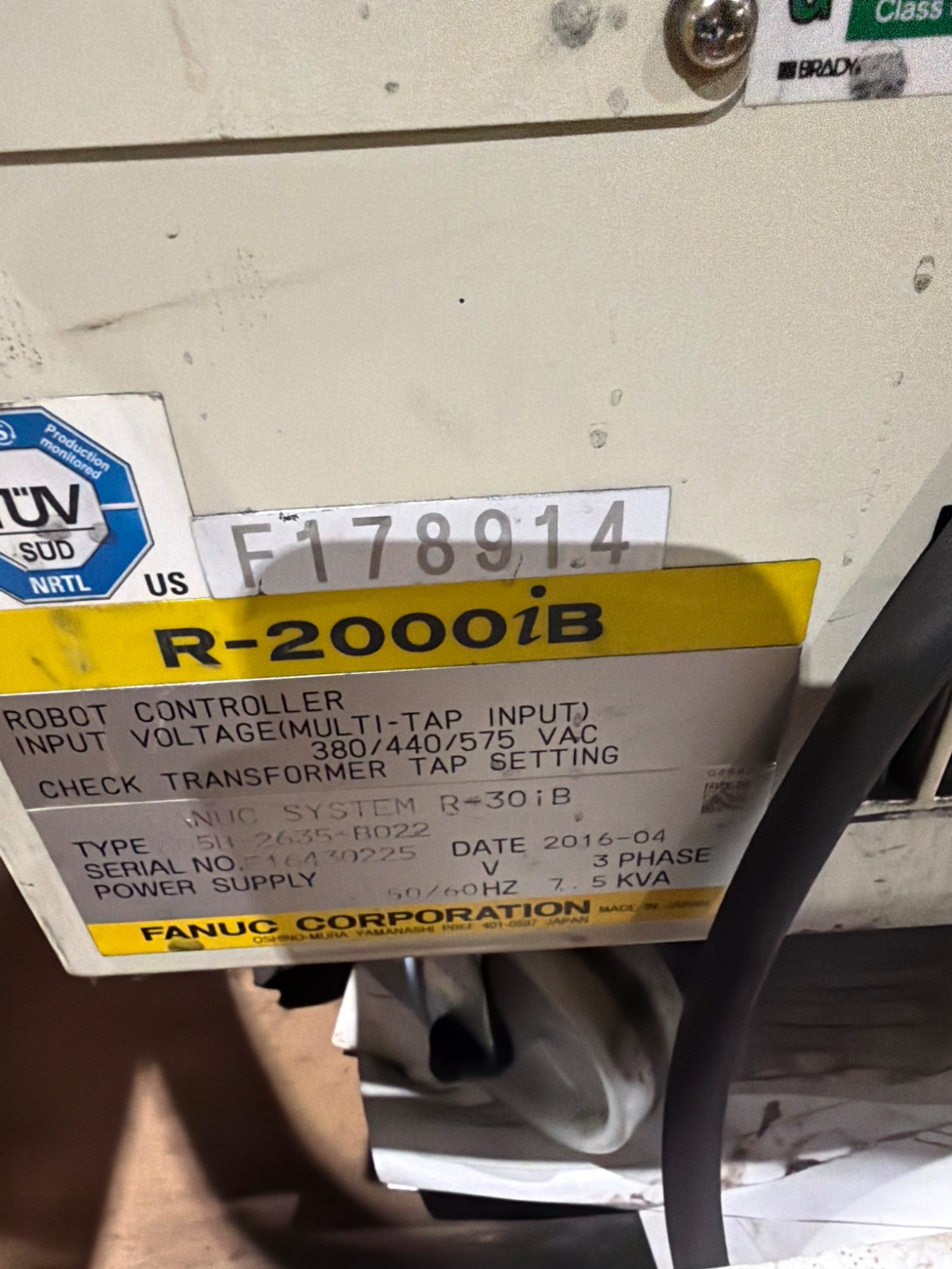 FANUC R‑2000iC/165F Complete with R‑30iB and WTC Weld Control USED 15