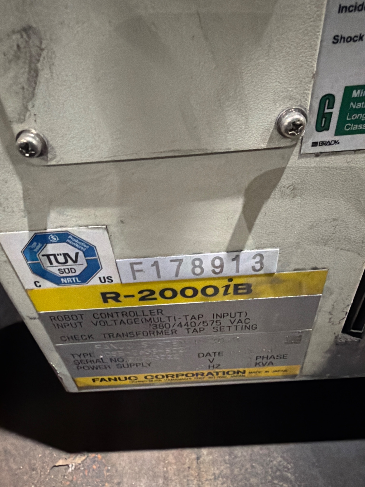 FANUC R‑2000iB/210F Complete w/ R‑30iB Controller, WTC Weld Controls USED 16