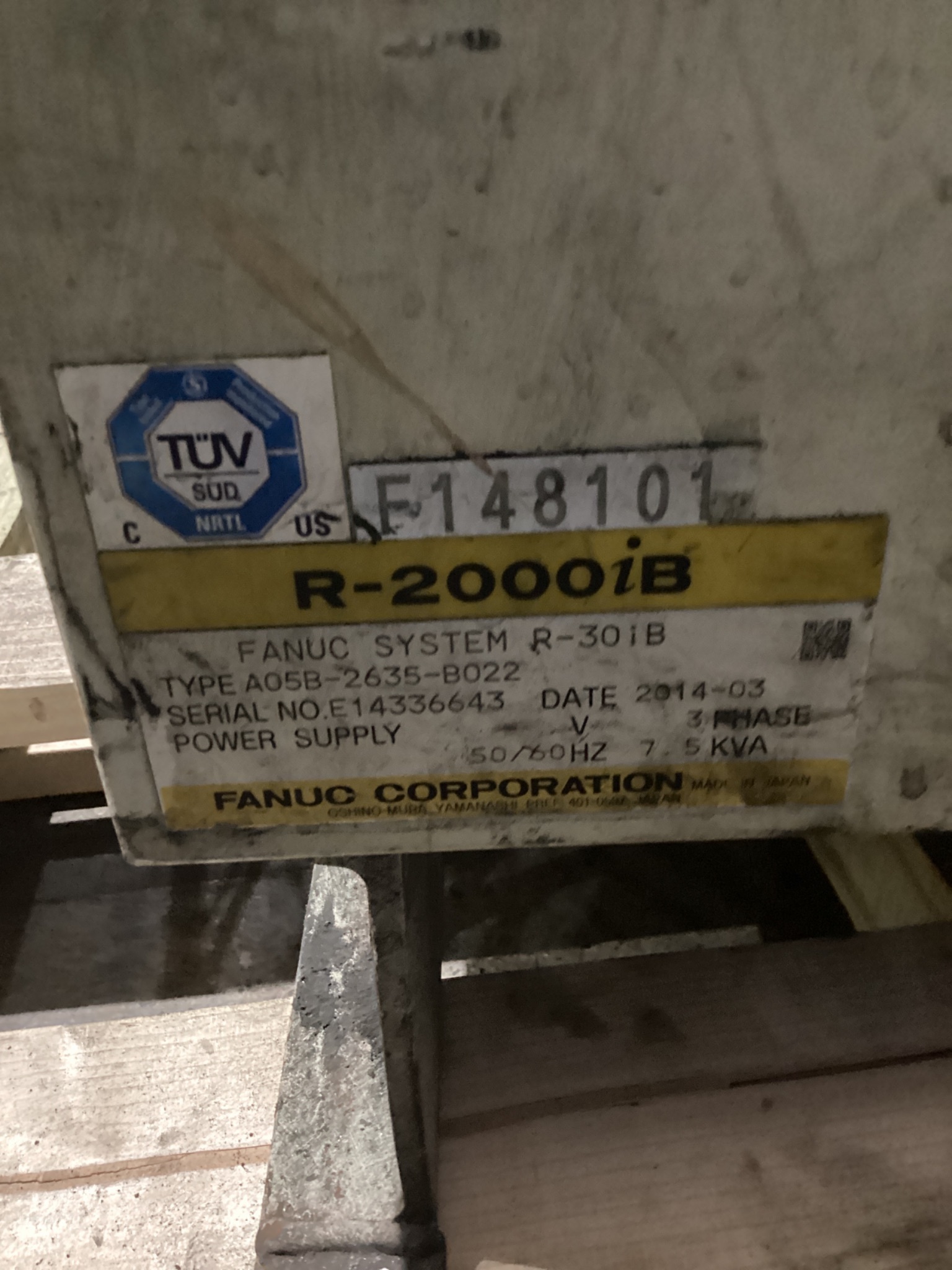 FANUC R-2000iB/210F w/ R-30iB Controls USED - Missing Teach Pendant 8