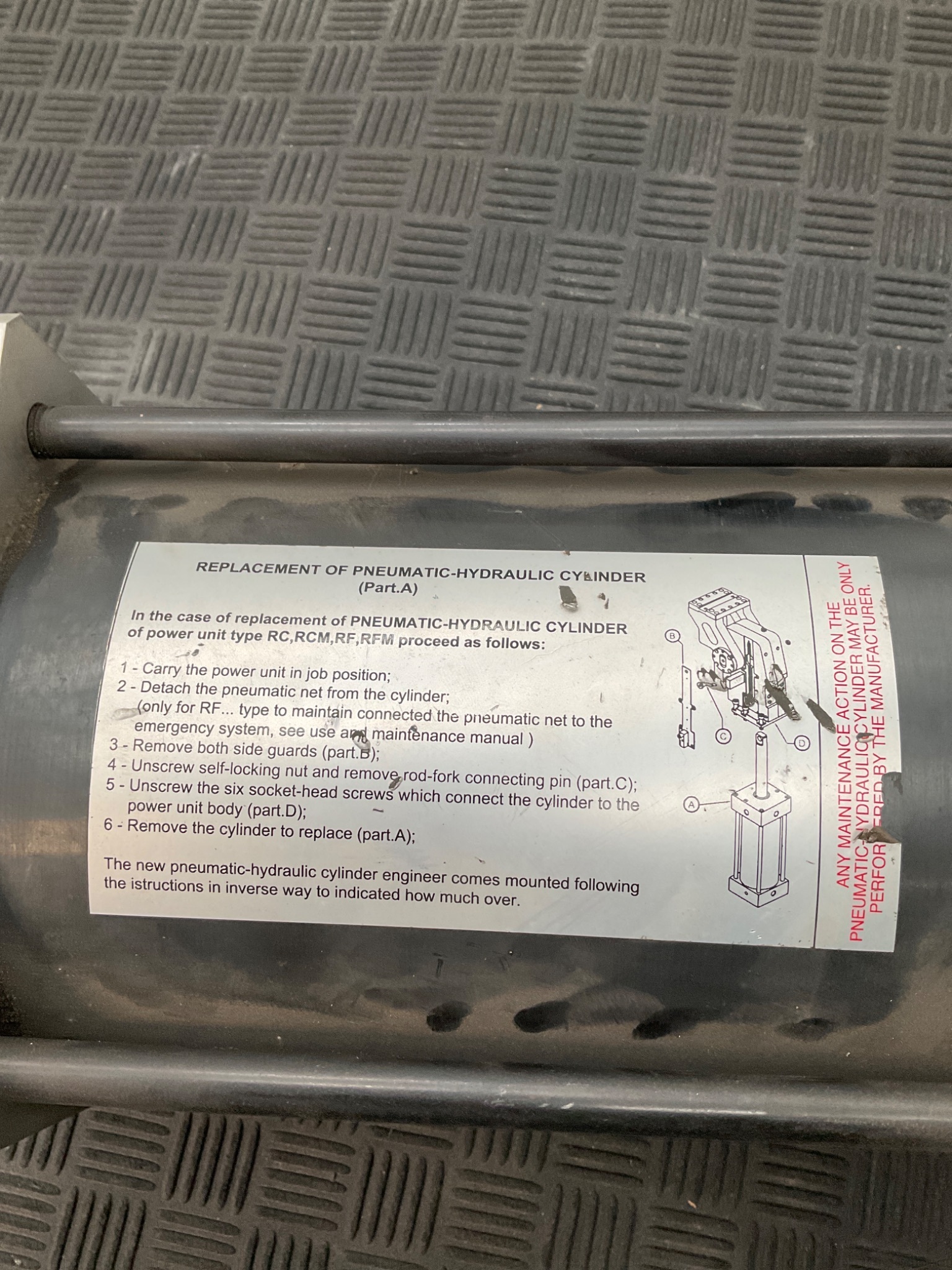 AAC SPR-160 Pneumatic-Hydraulic Cylinder USED 5