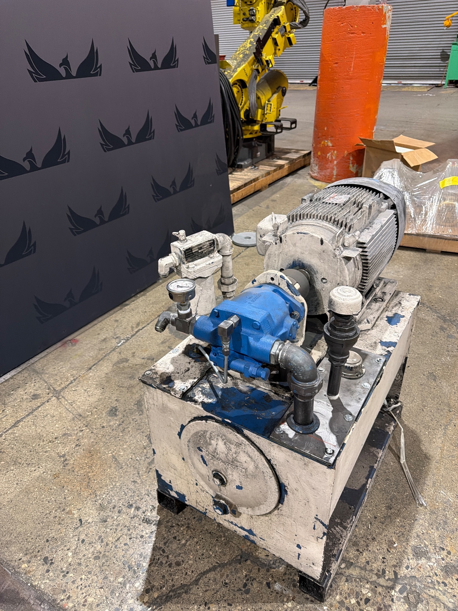 Walter Norris Engineering Co Hydraulic Power Unit with GE 15 HP Motor USED 2