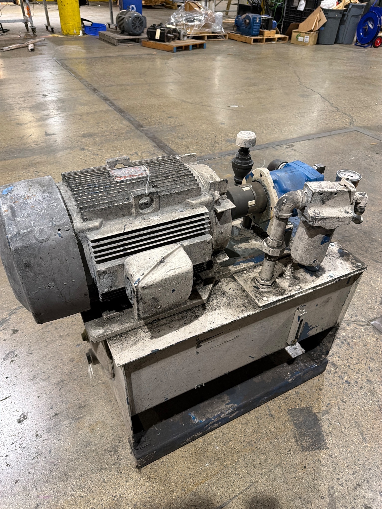 Walter Norris Engineering Co Hydraulic Power Unit with GE 15 HP Motor USED 4
