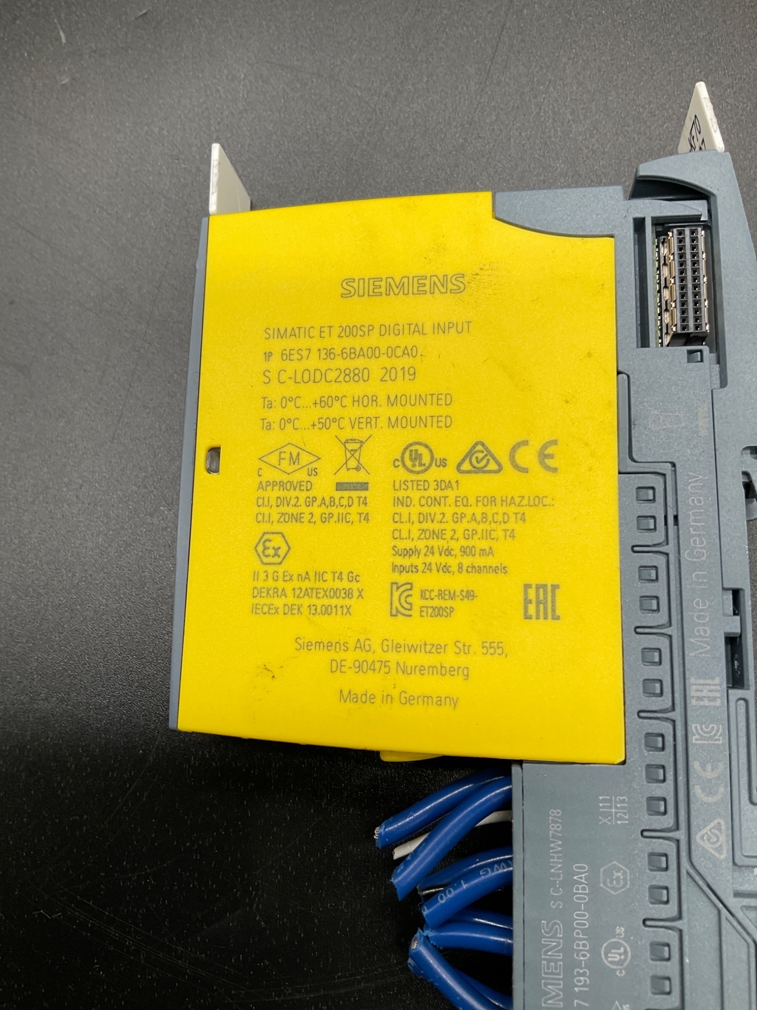 Siemens 6ES7136-6BA00-0CA0 SIMATIC ET 200SP Digital Input Module USED 3