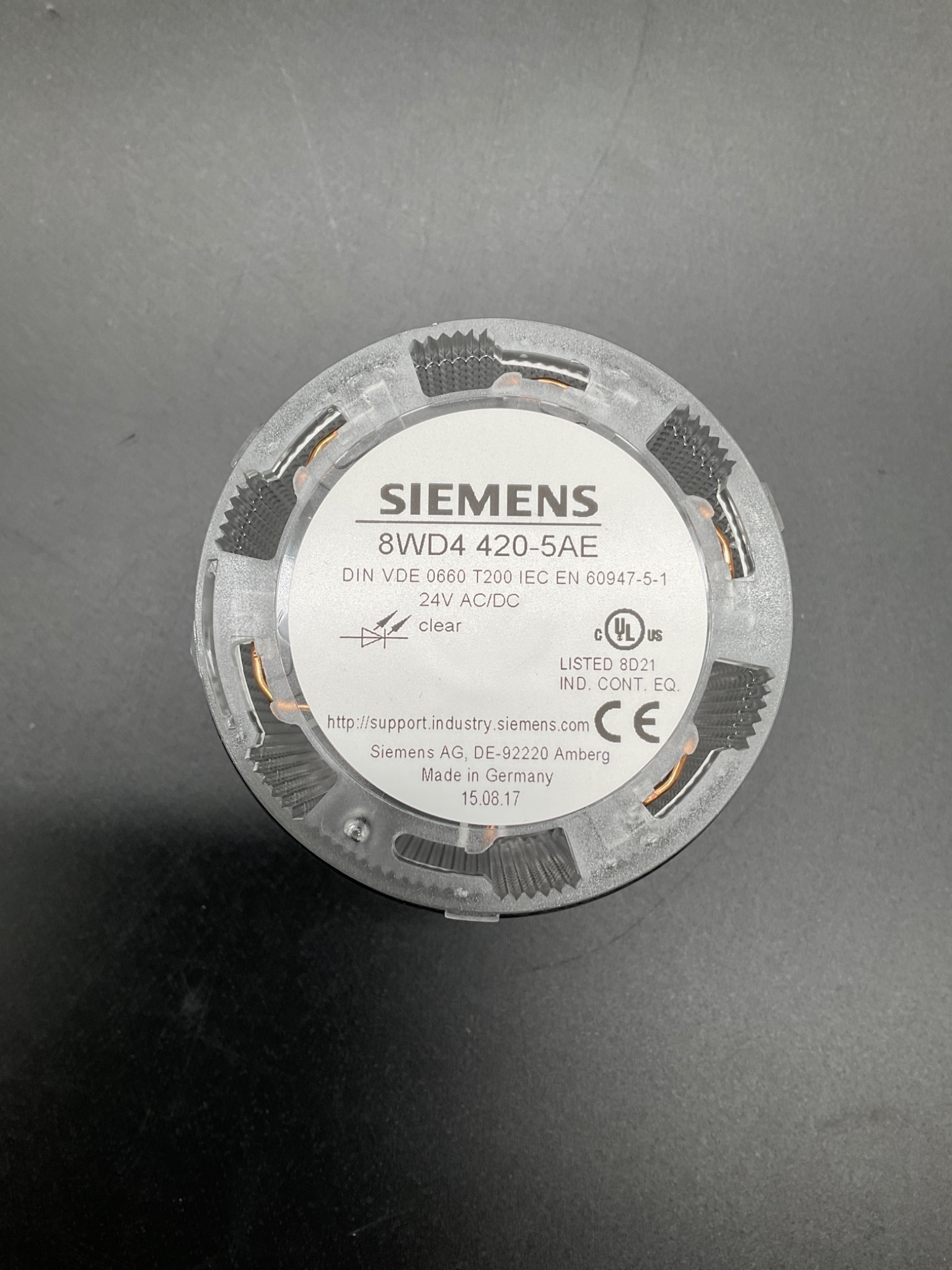 Siemens 8WD4 420-5AE Stack Light Signal Element USED 3