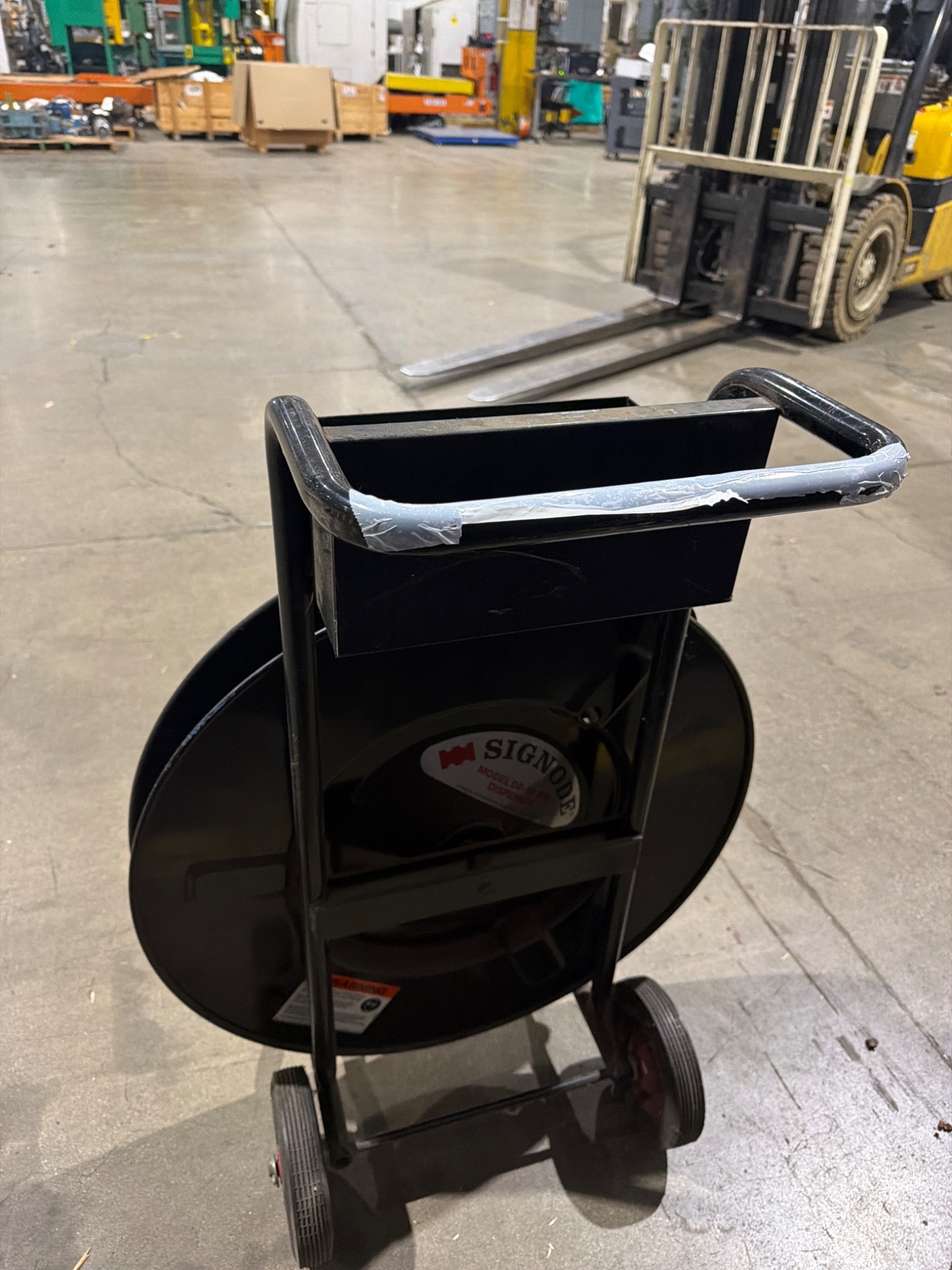 Signode DF-10-RW Strapping Dispenser Cart USED 4