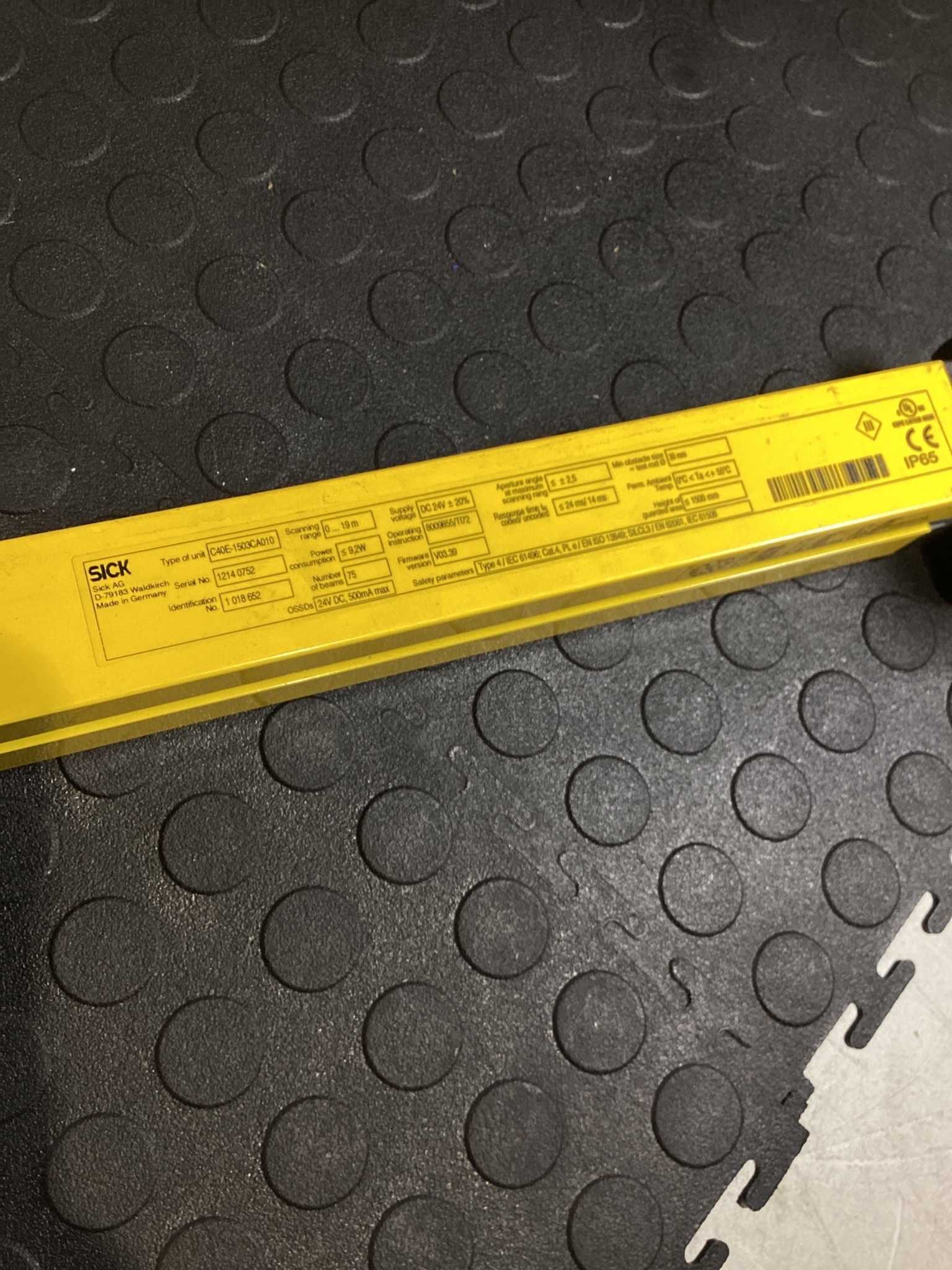 SICK C40E-1503CA010 light curtain 1500MM USED 2