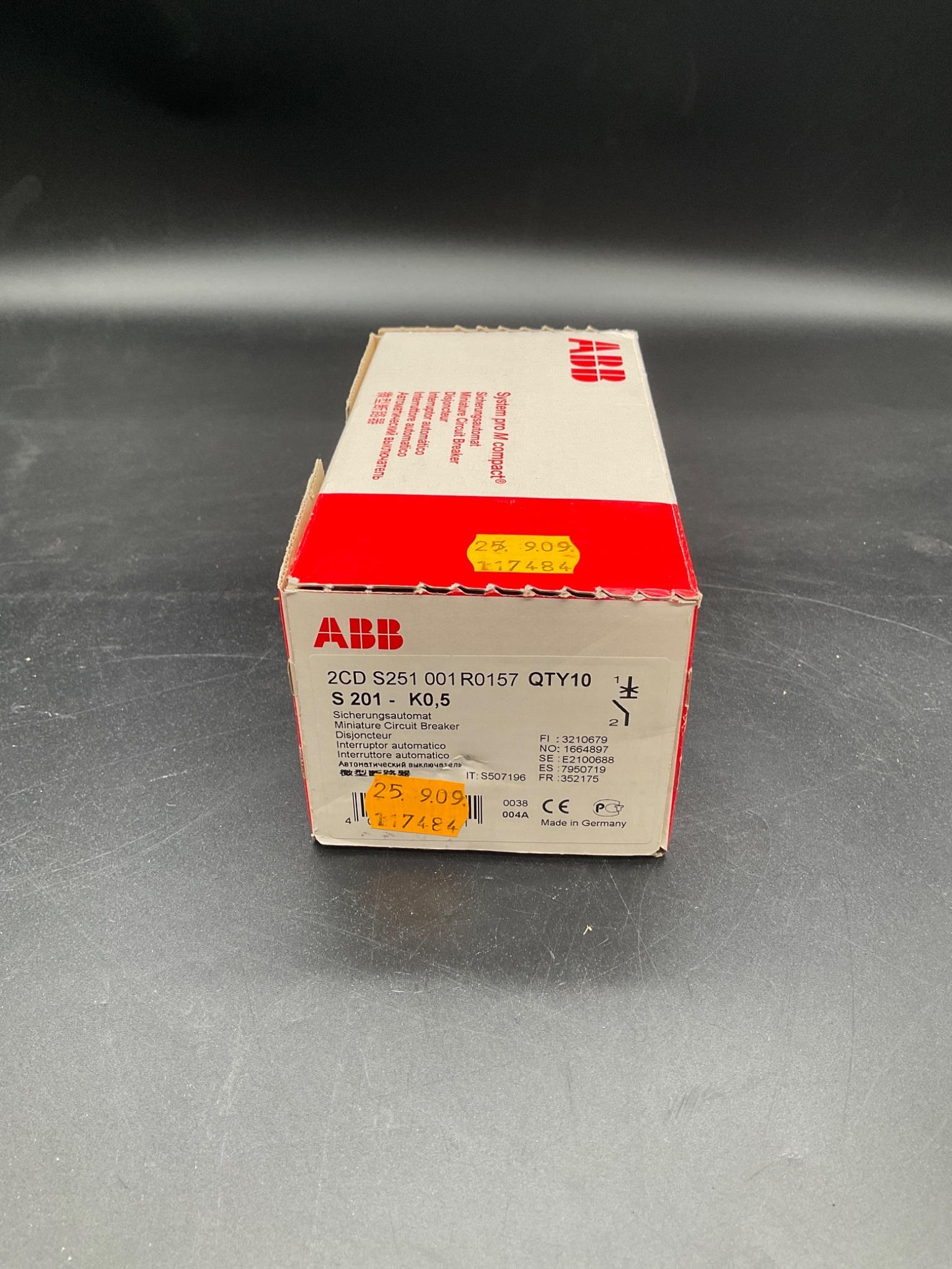 ABB S201‑K0,5 Miniature Circuit Breaker Box of 10 NEW 0