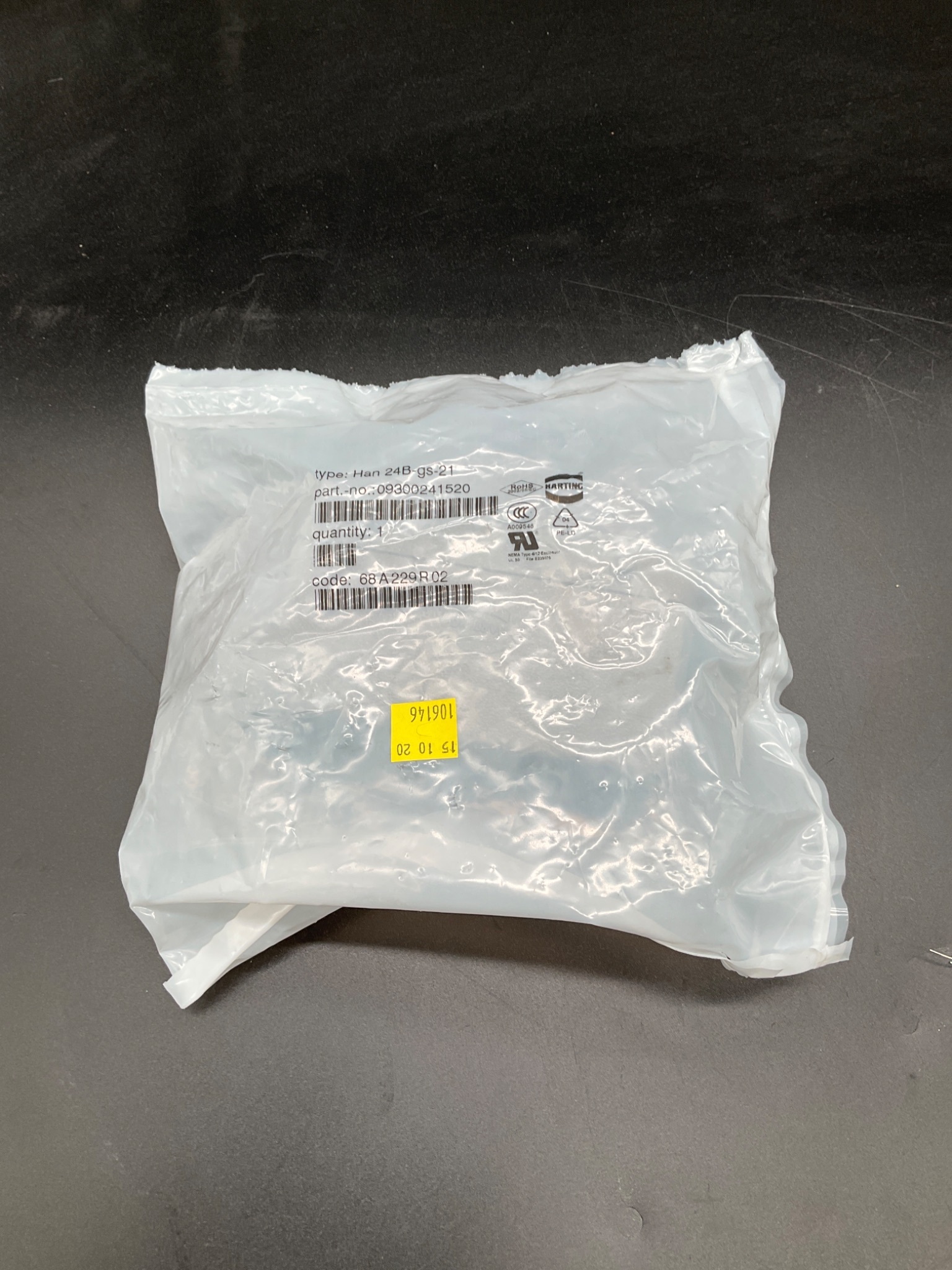 HARTING Han 24B‑gs‑21 Connector Hood NEW 3