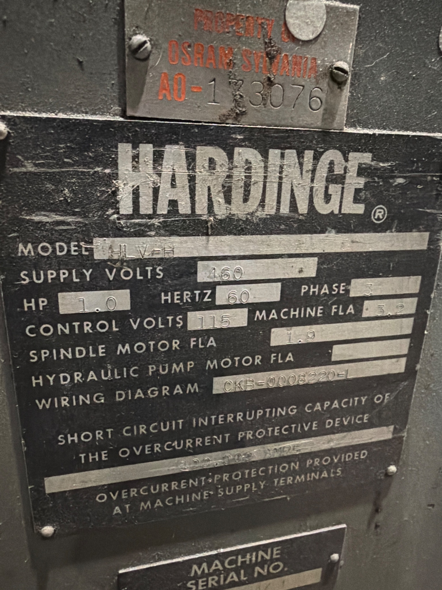 HARDINGE HLV‑H Super Precision Lathe 11" x 18" USED 6