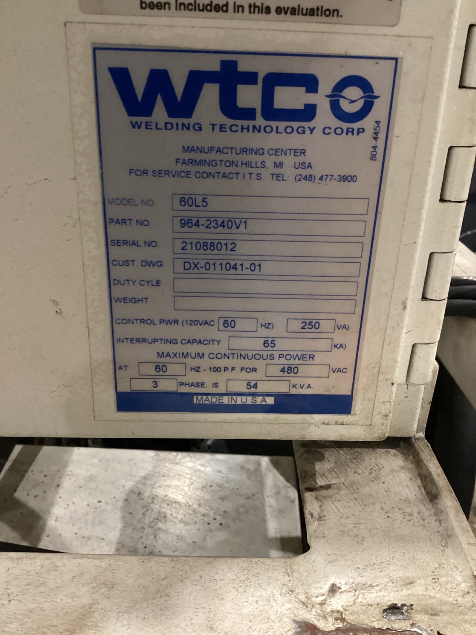 FANUC R-2000iC/210F w/ R30iB PLUS Controls & WTC Weld Controller USED 4