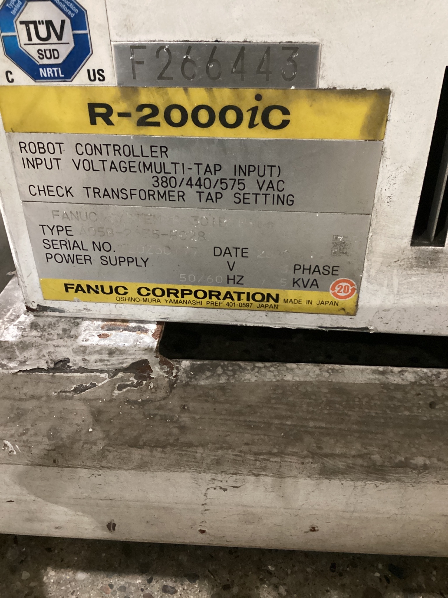 FANUC R-2000iC/210F w/ R30iB PLUS Controls & WTC Weld Controller USED 13