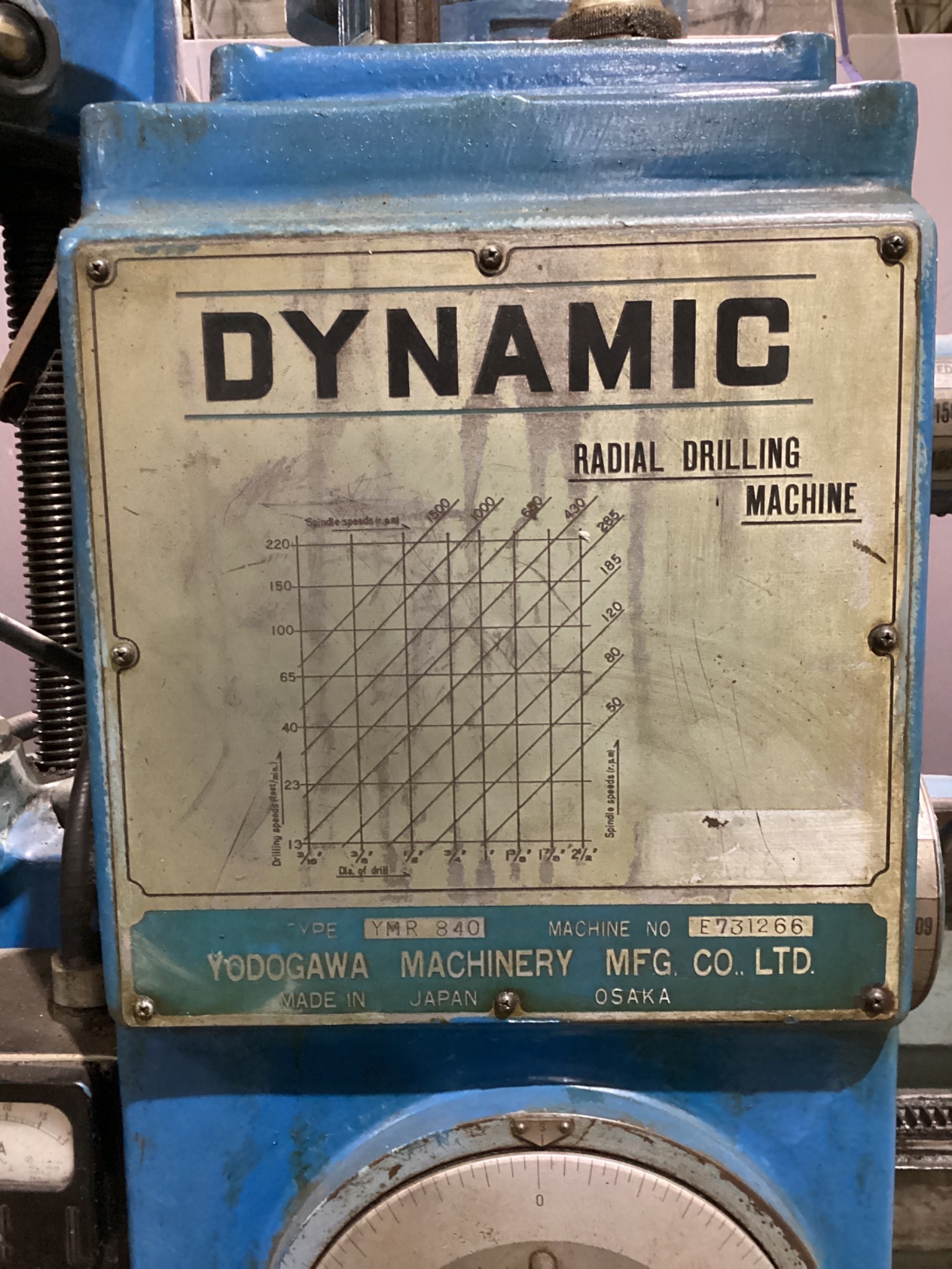 YODOGAWA MACHINERY CO. YMR‑840 Radial Drilling Machine USED 6