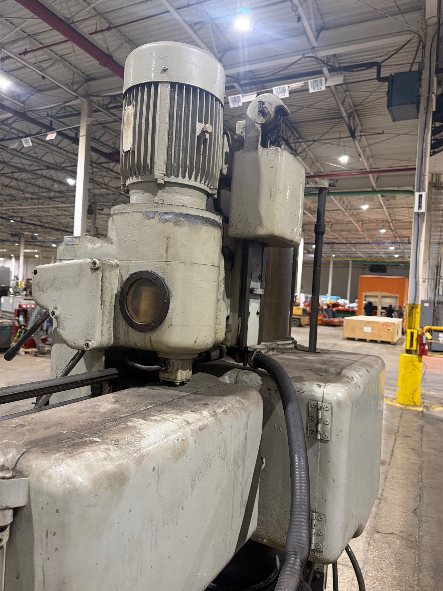 4′ × 13″ OOYA RE‑1225H Radial Arm Drill with Box Table USED 8