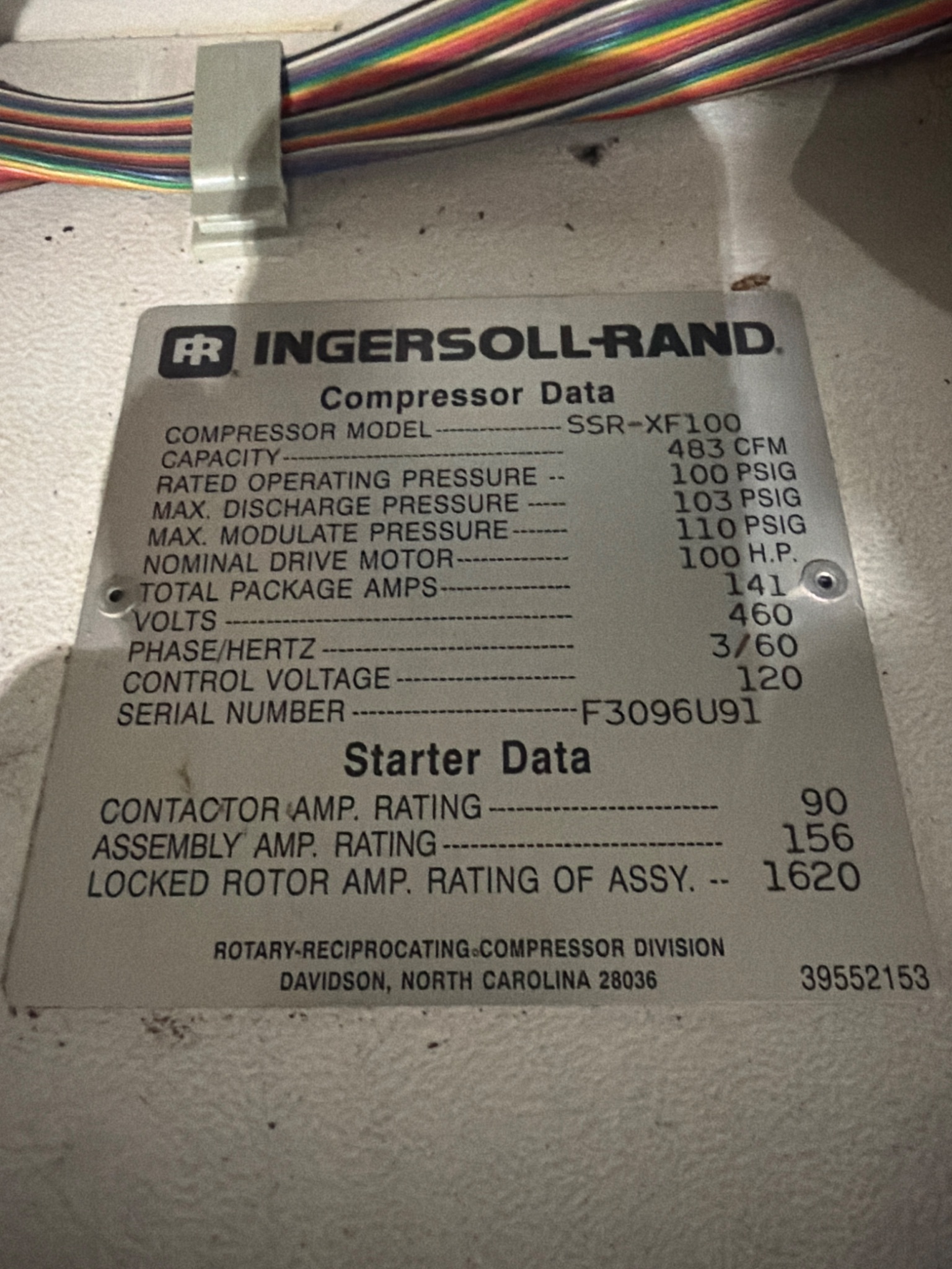 INGERSOLL RAND SSR-XF100 Shop Equipment 10