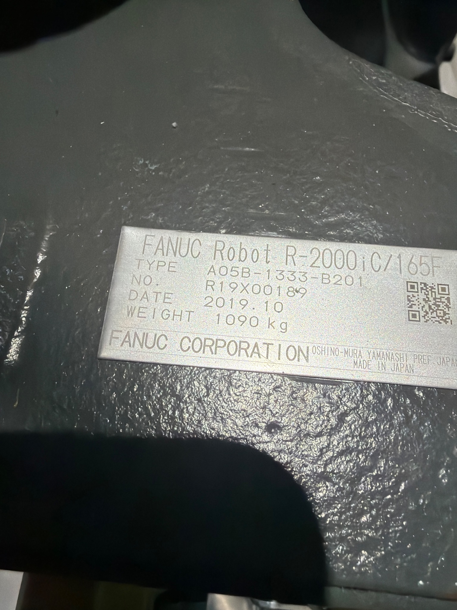 FANUC R‑2000iC/165F Complete with R‑30iB Plus Controller USED 14
