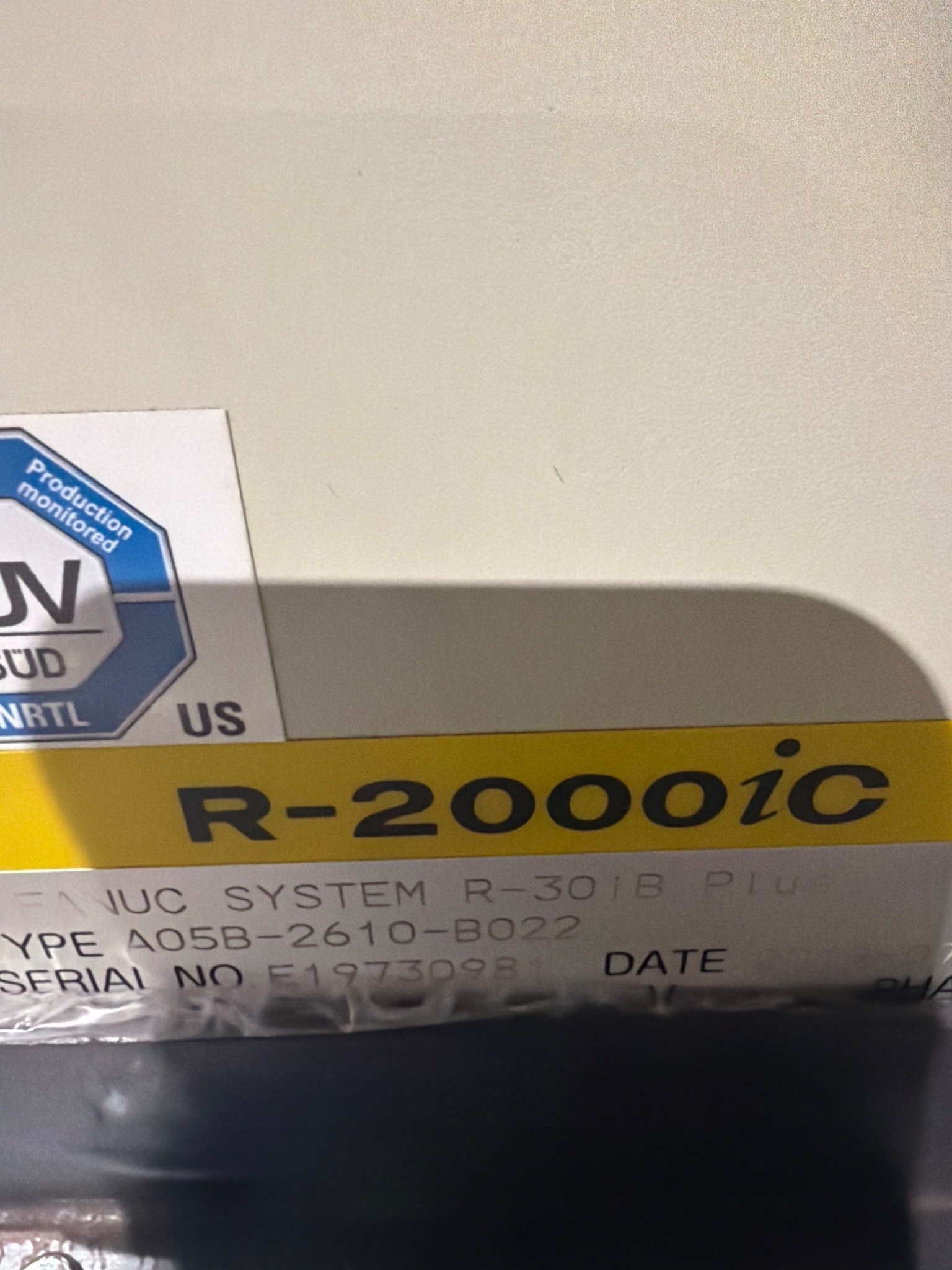 FANUC R‑2000iC/165F Complete with R‑30iB Plus Controller USED 10