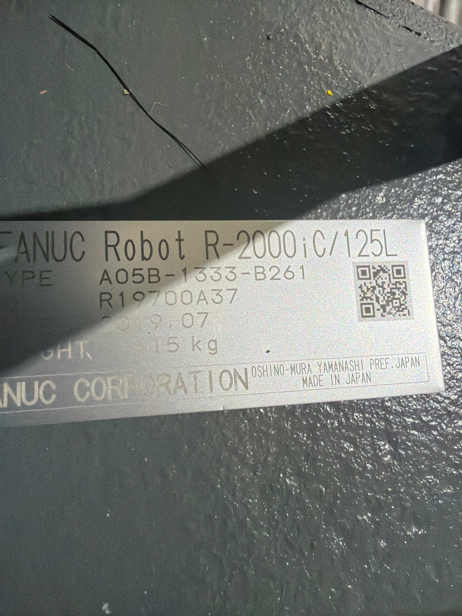 FANUC R‑2000iC/125L Complete with R‑30iB Plus Controller USED 15