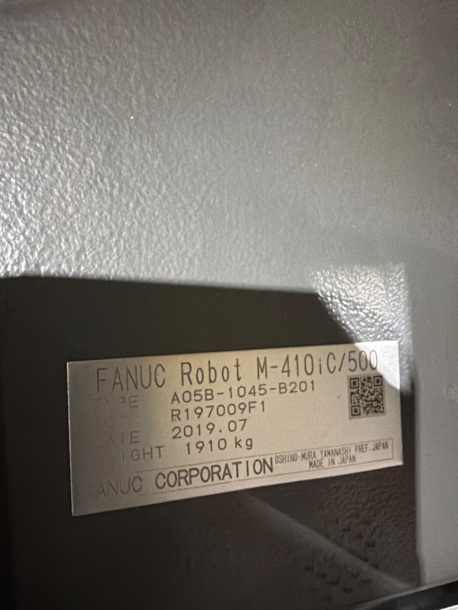 FANUC M‑410iC/500 Complete with R‑30iB Plus Controller USED 8
