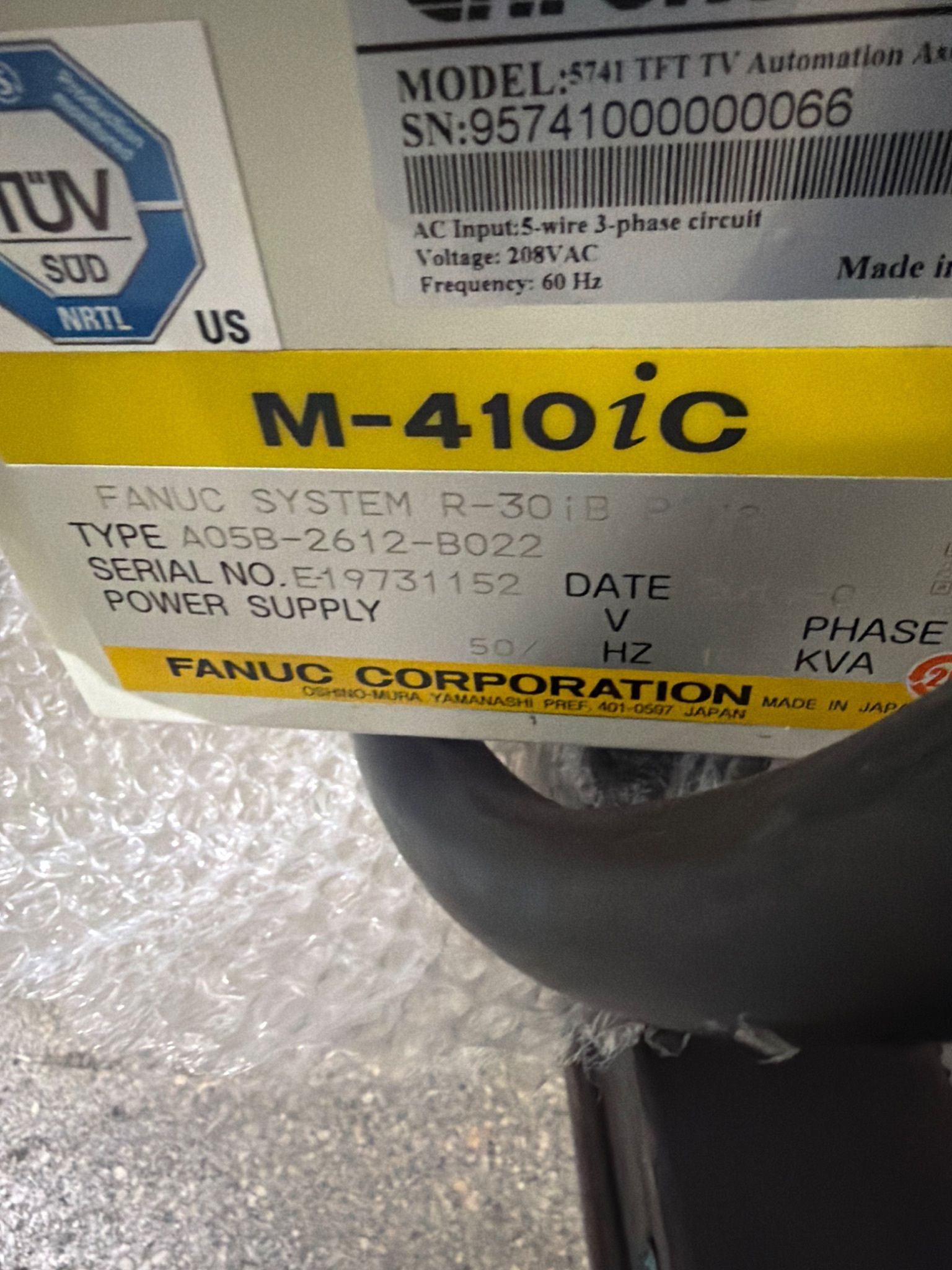 FANUC M‑410iC/500 Complete with R‑30iB Plus Controller USED 10