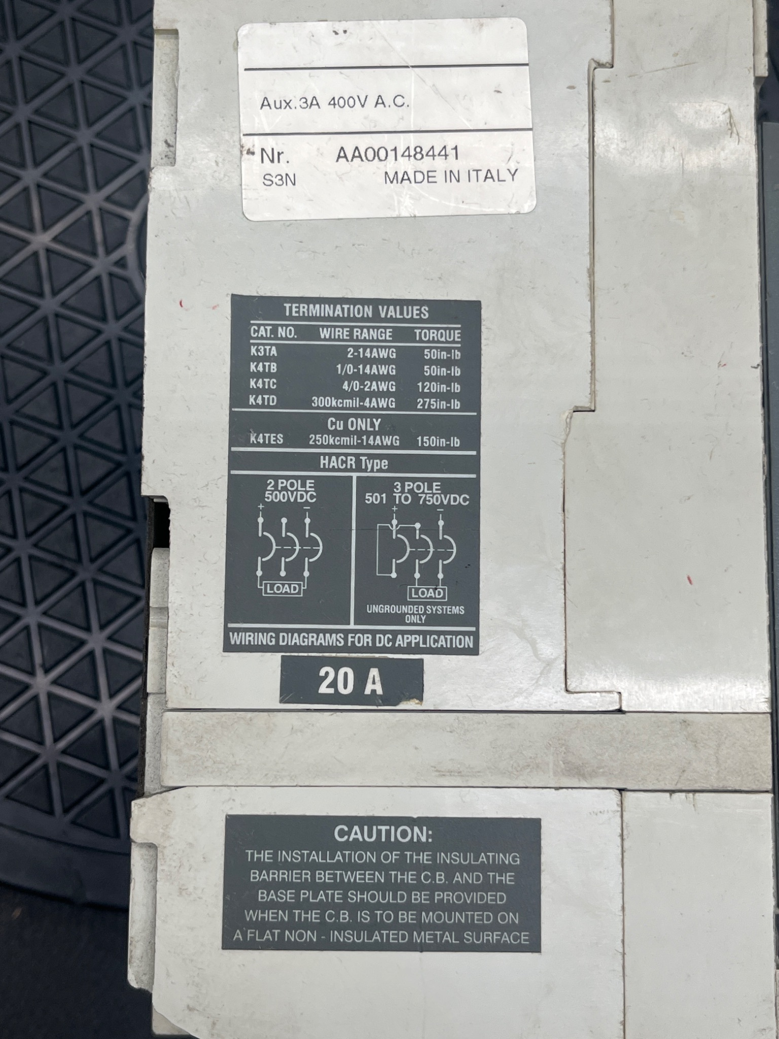 ABB S3N Molded Case Circuit Breaker USED 6
